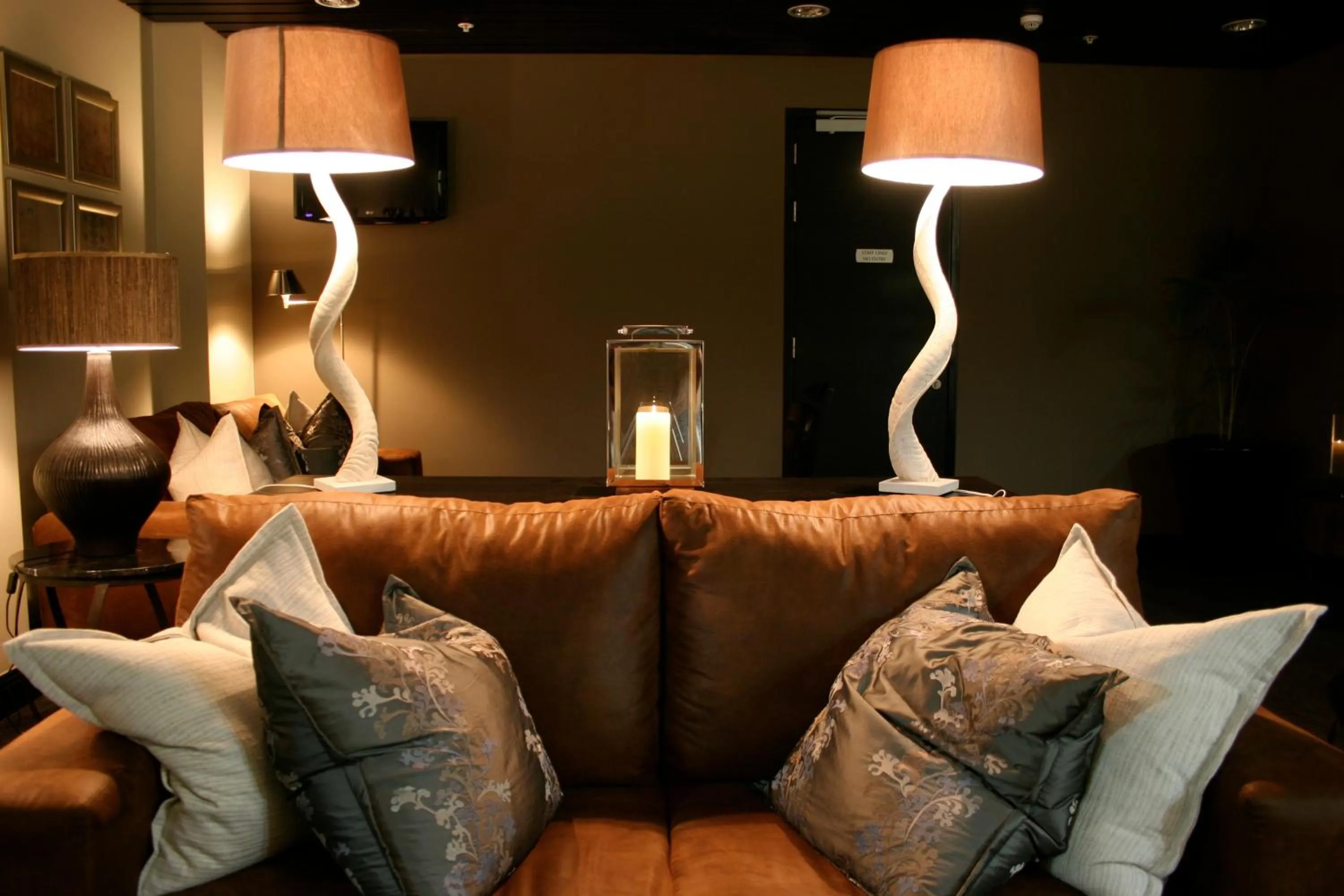 Seating area in Mount Meru Hotel