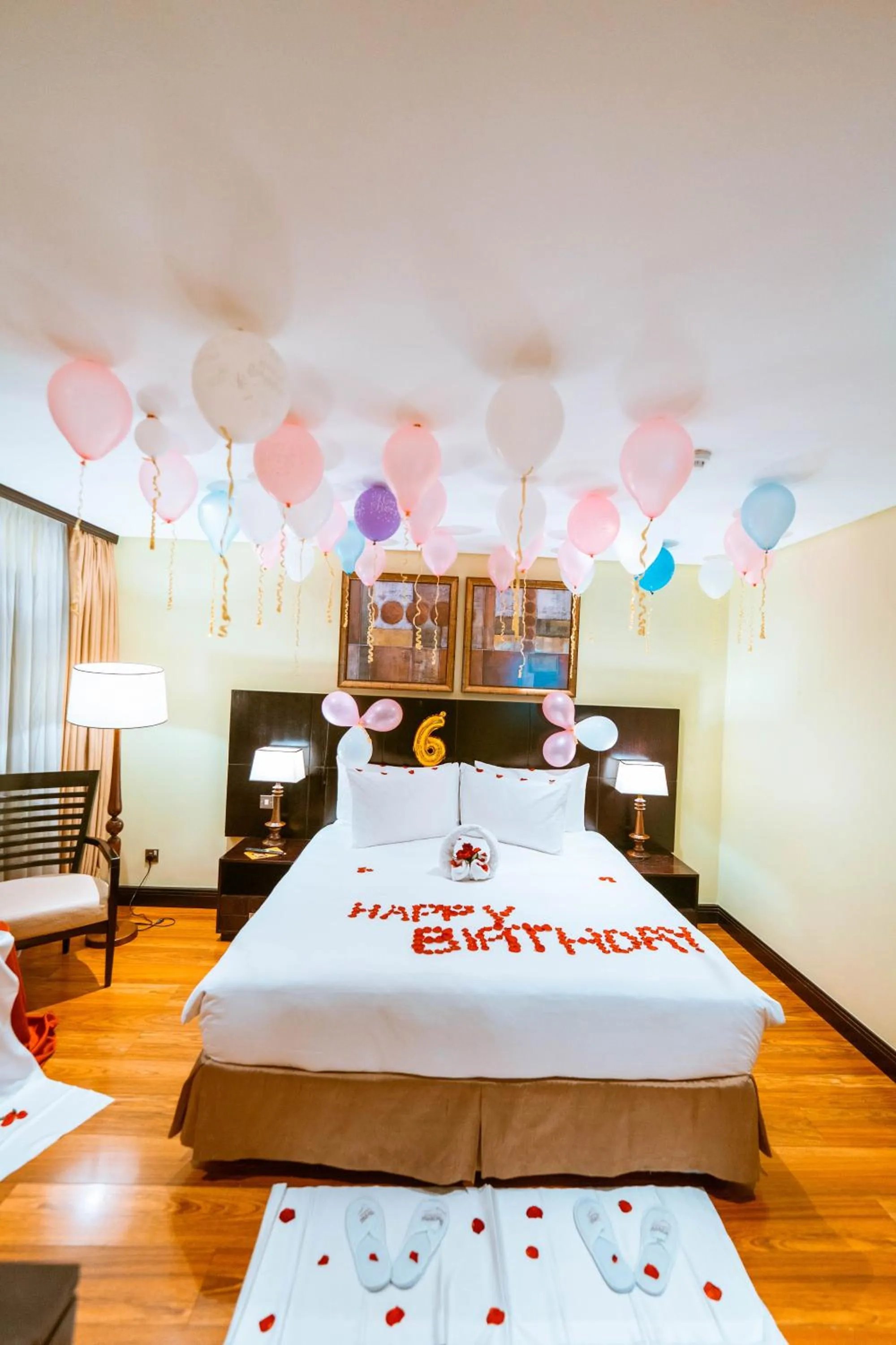 Bed in Mount Meru Hotel