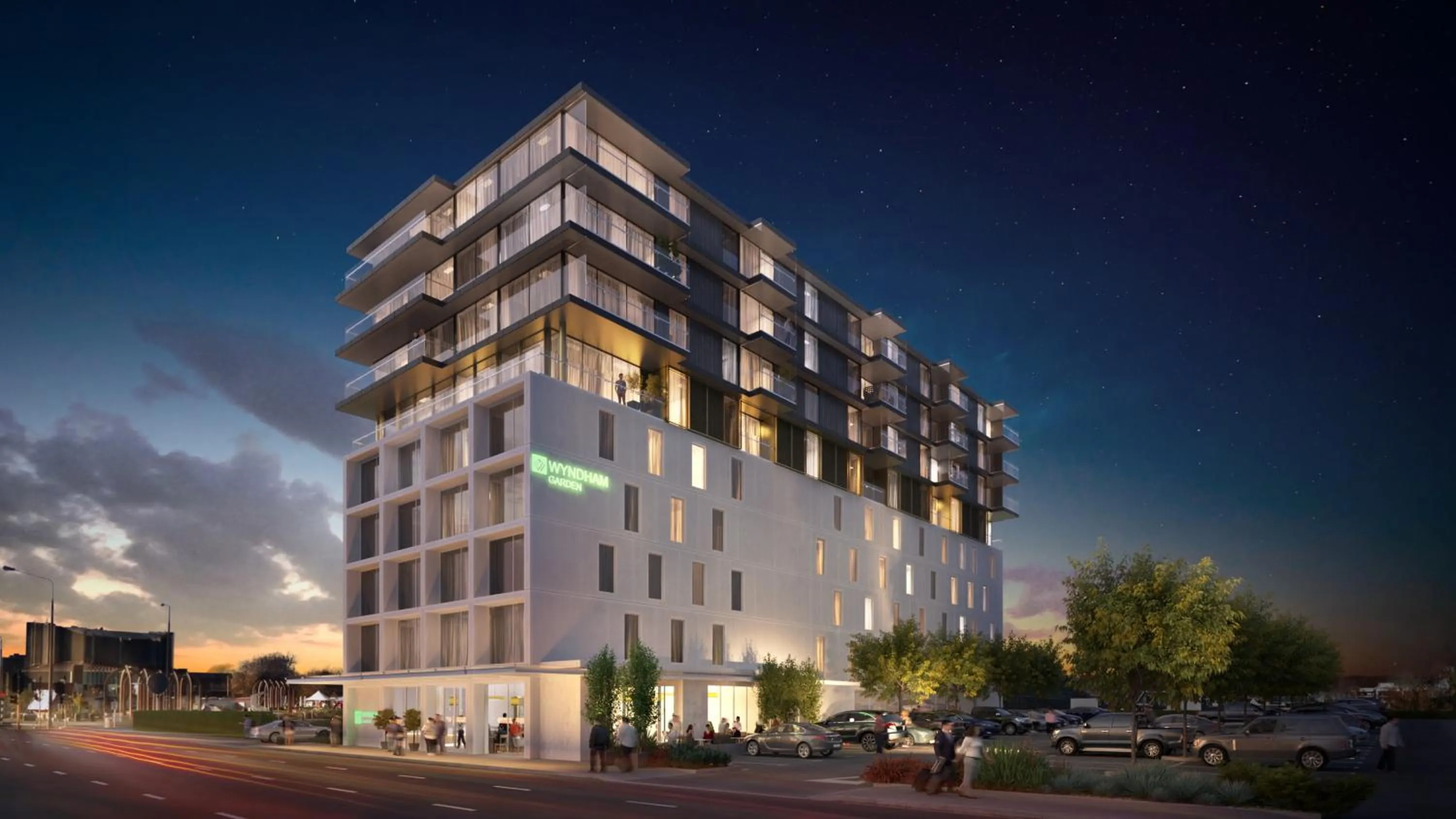 Property building in Wyndham Garden Christchurch Kilmore Street