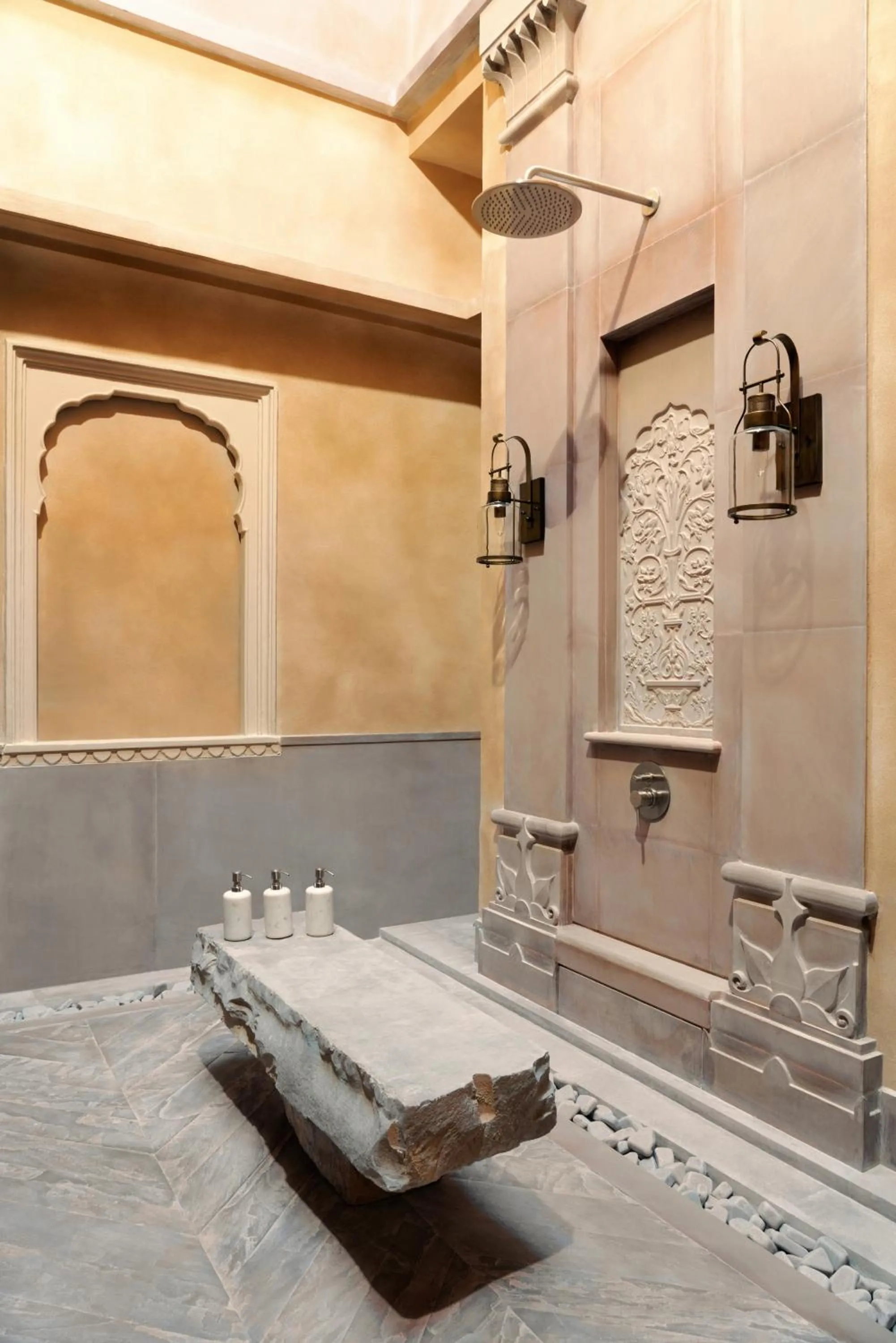 Shower in Six Senses Fort Barwara Sawai Madhopur