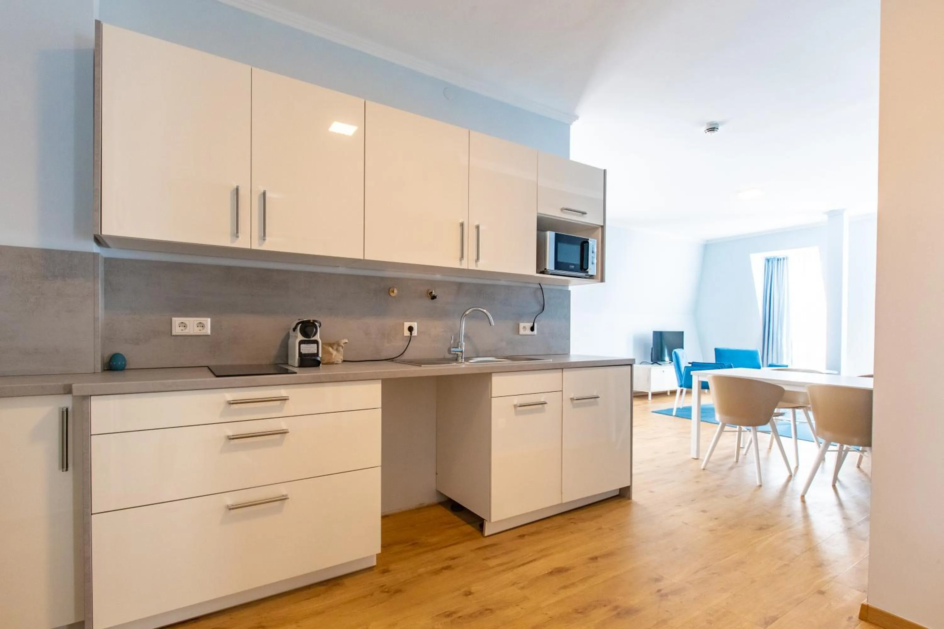 Kitchen or kitchenette in Stratmanns Haus am See