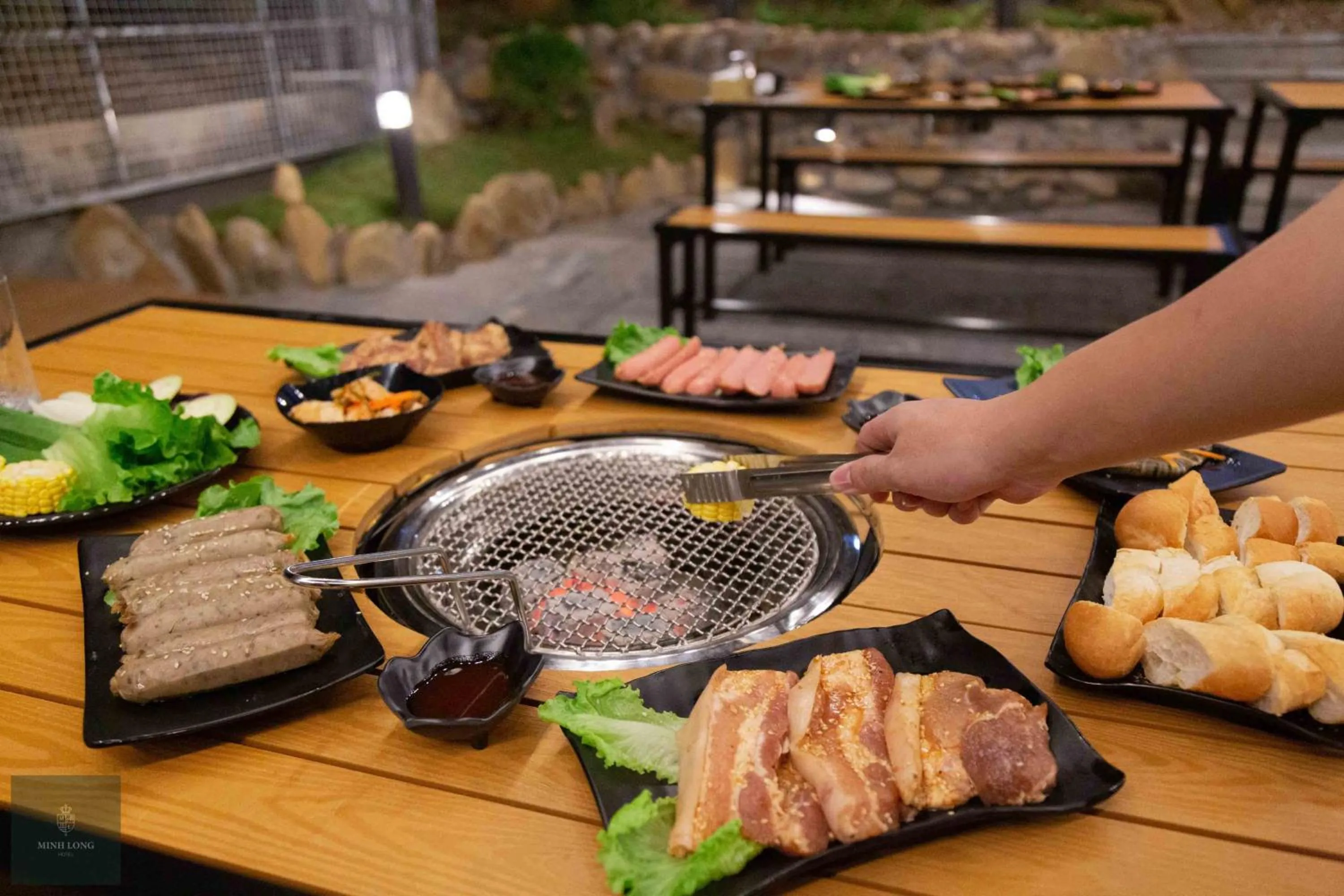 BBQ facilities in Minh Long Hotel