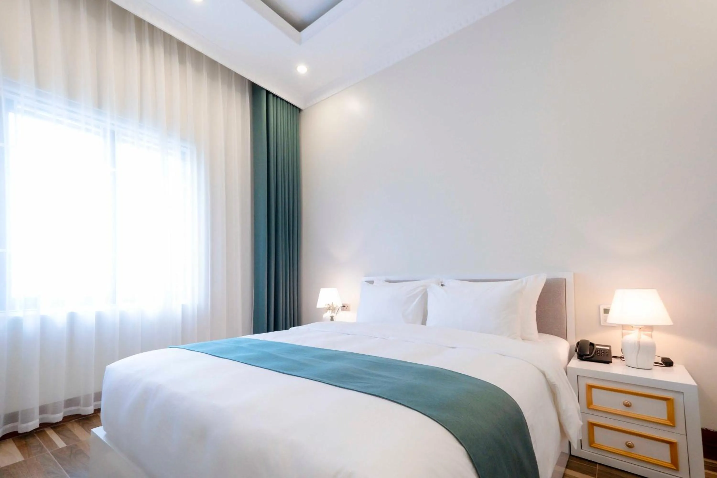 Bed in Minh Long Hotel