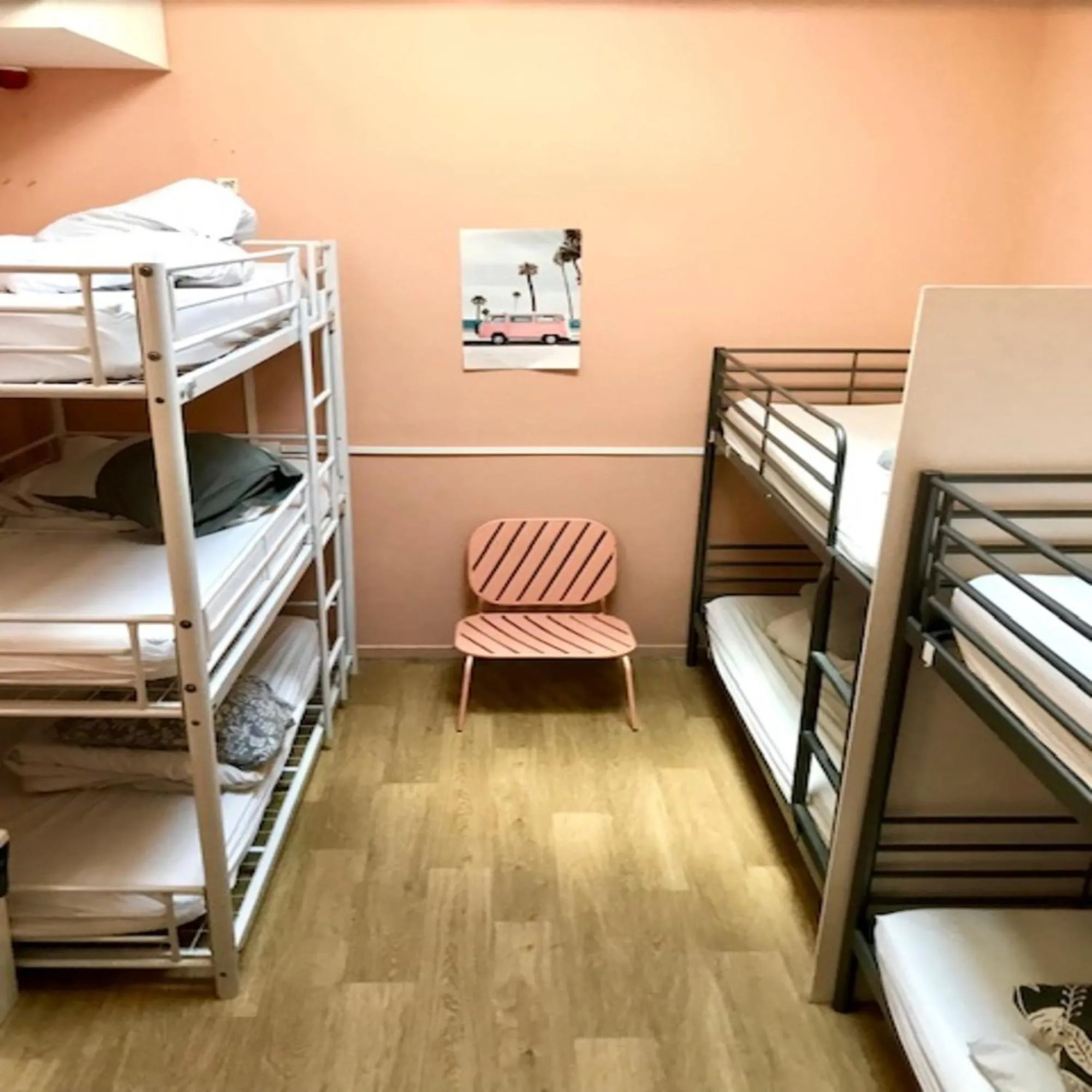 Bed in trendy hostel