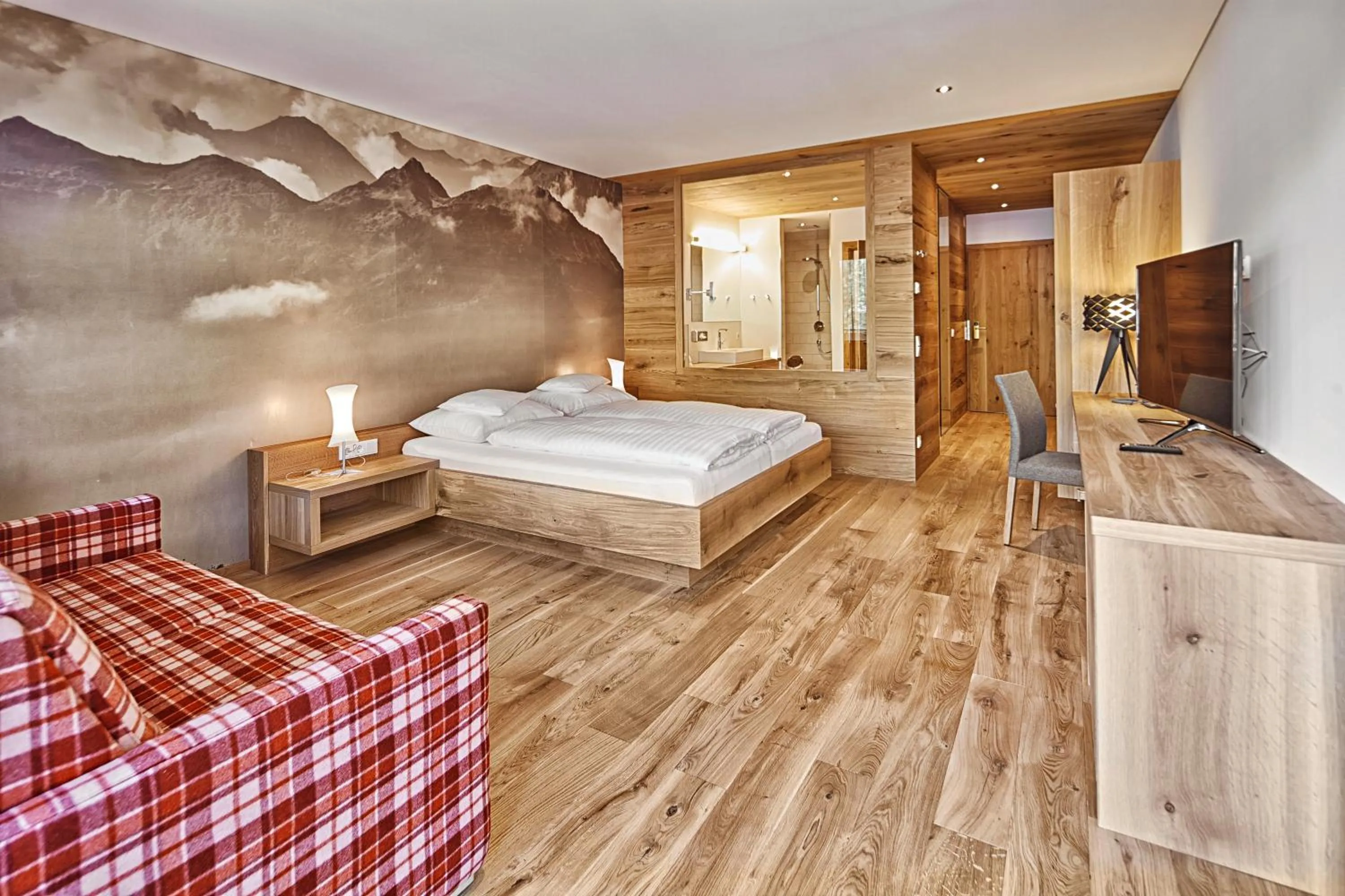 Photo of the whole room, Bed in Sporthotel Silvretta Montafon