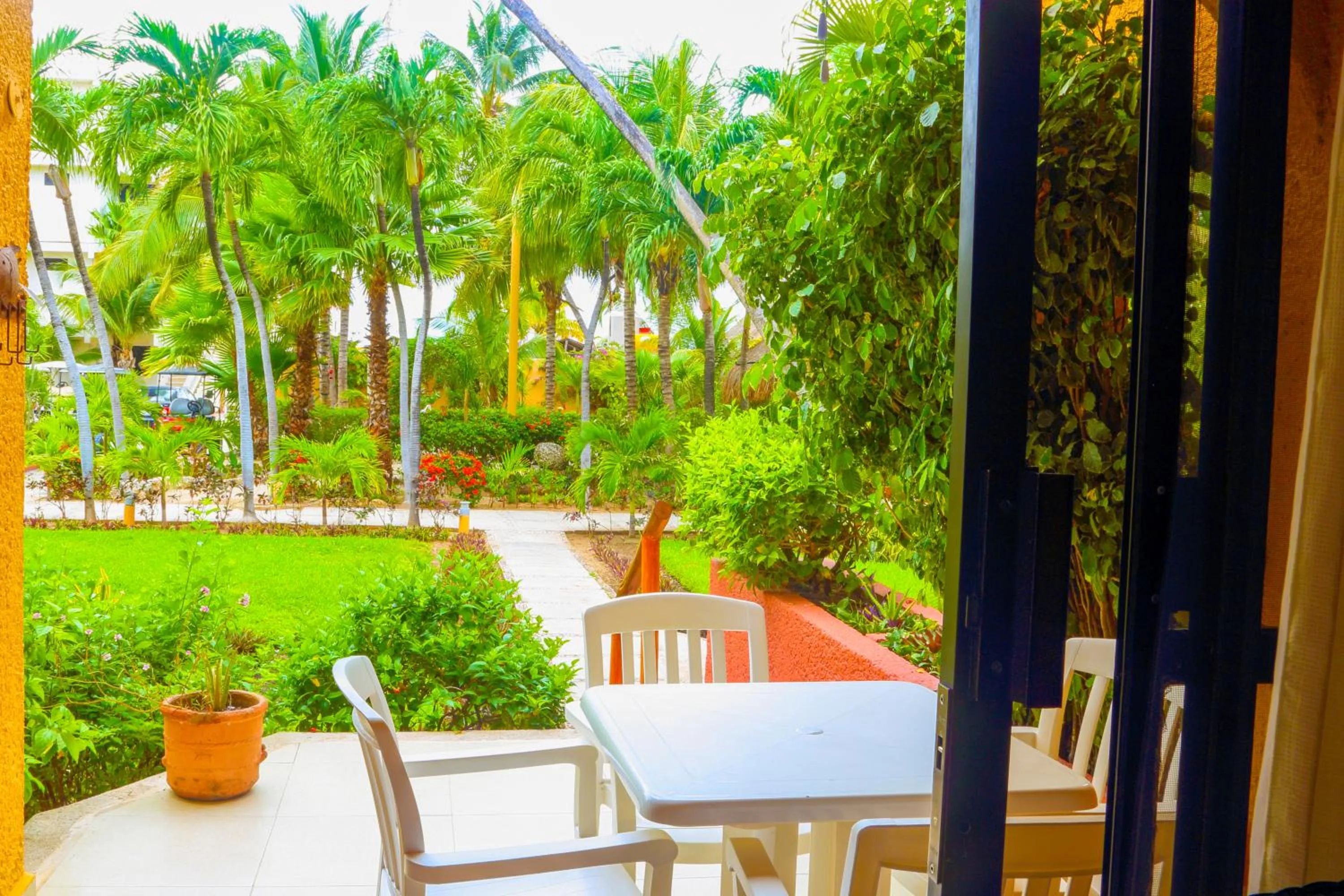 Patio in Nautibeach Beach Front Condos in North Beach