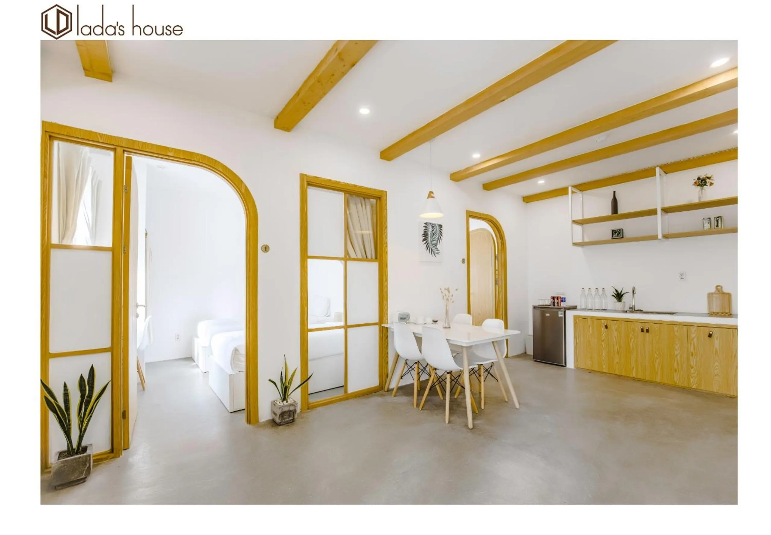 Dining area in LaDa's House Da Nang