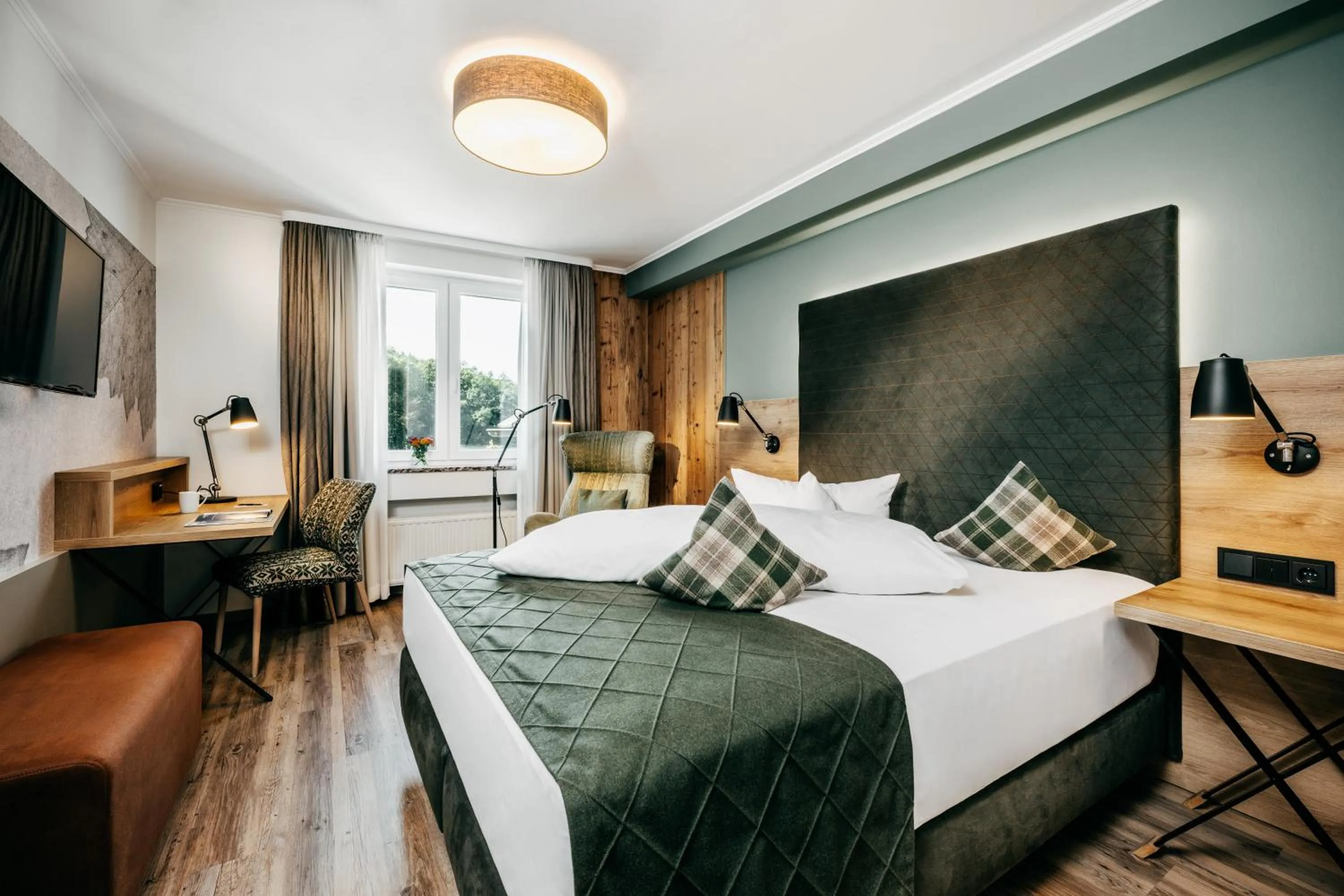 Bed in Lohmann's Romantik Hotel Gravenberg