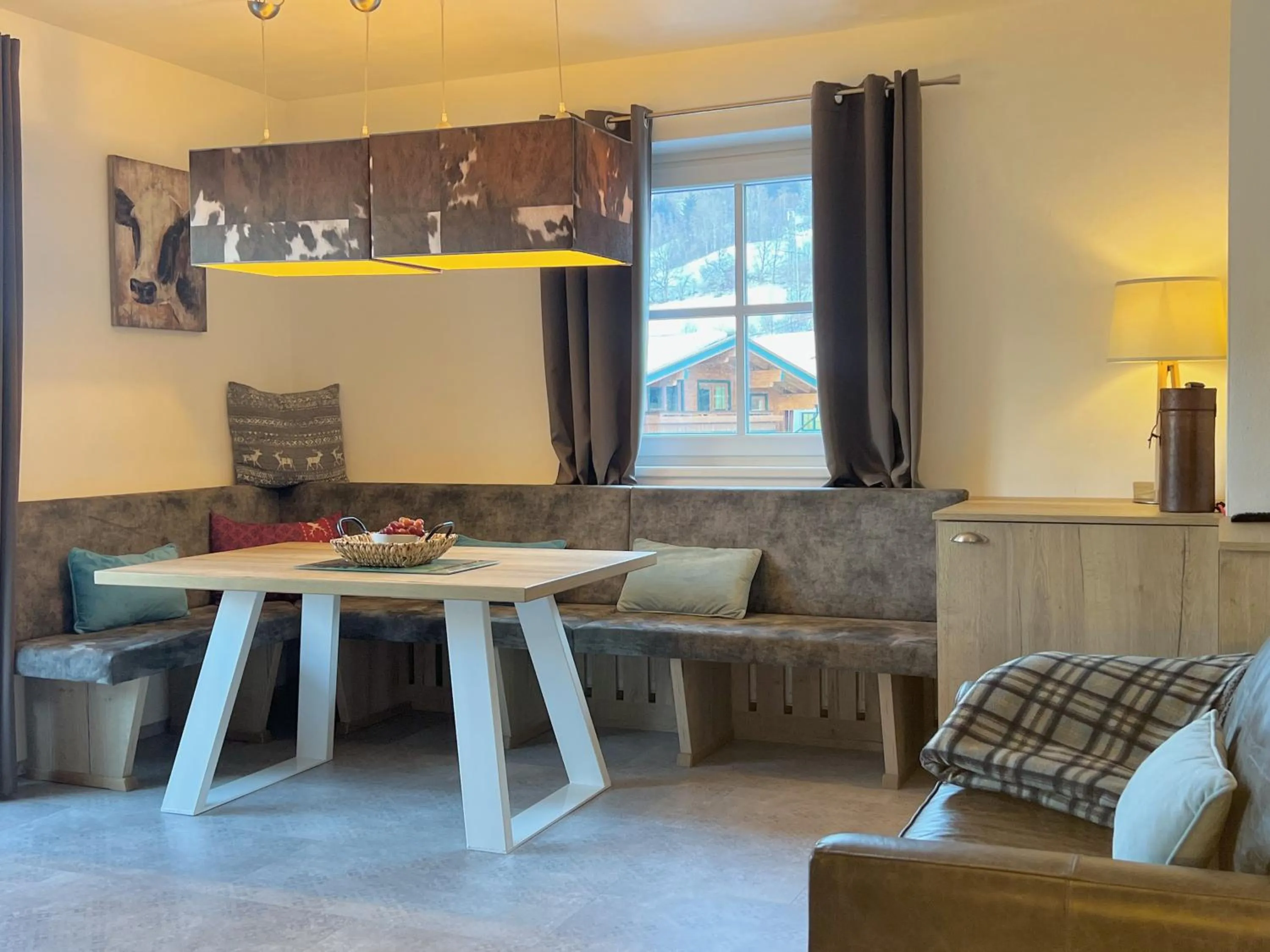 Seating area in Kitz Residenz by Alpin Rentals