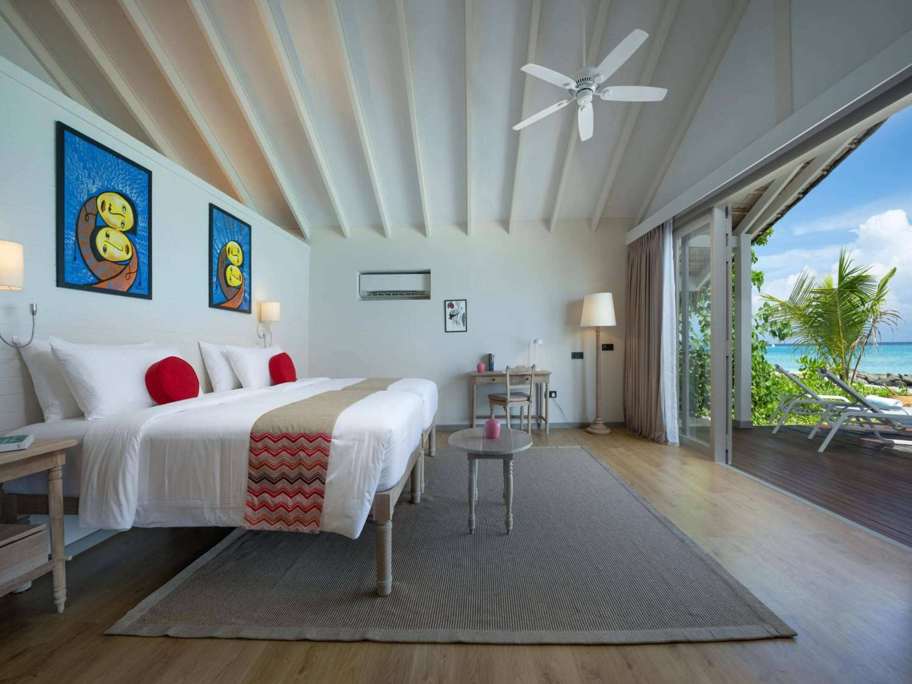 Patio, Bed in Cora Cora Maldives - Premium All-Inclusive Resort