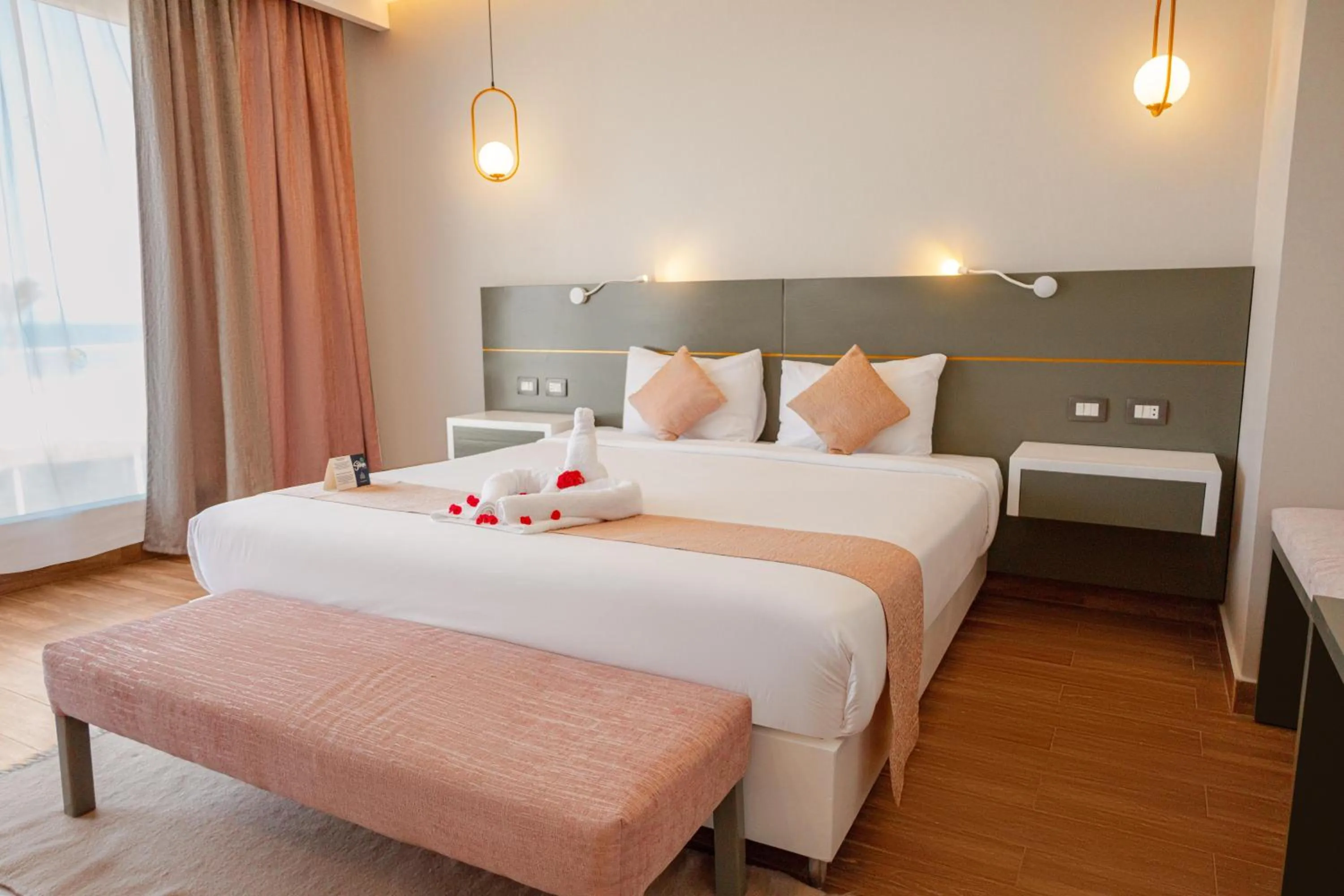 View (from property/room), Bed in Sataya Resort Marsa Alam