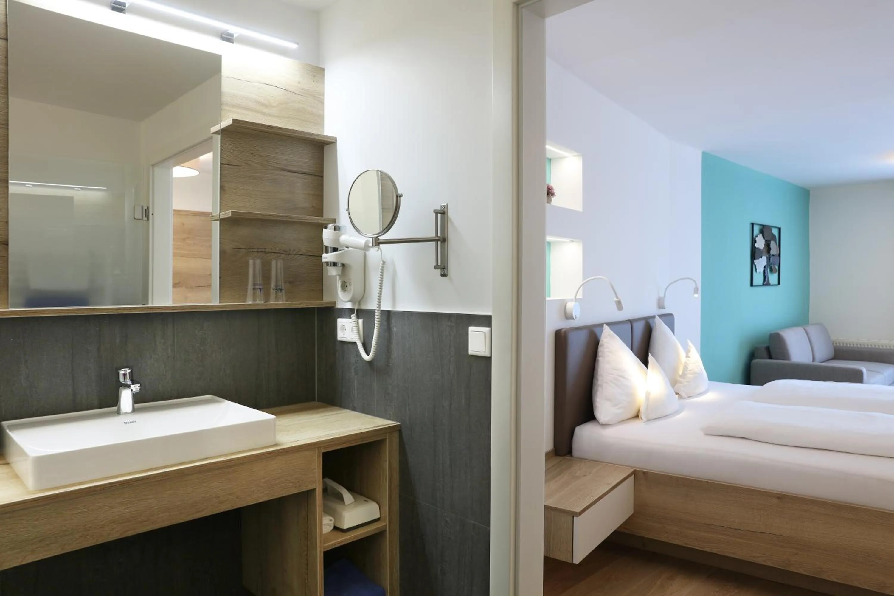 Bed in Hotel Himmelreich