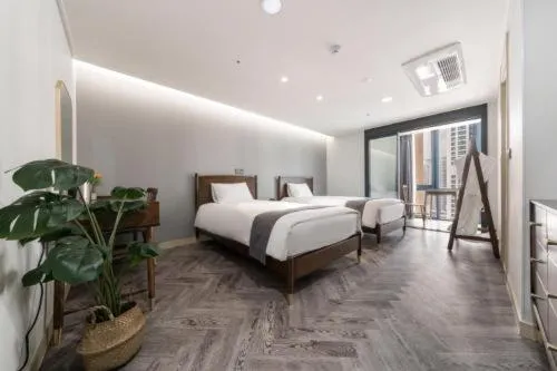 Bed in Haeundae Central Hotel