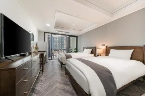 Bed in Haeundae Central Hotel