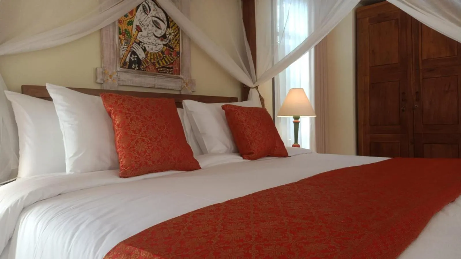 Bed in Bebek Cottages Sanur