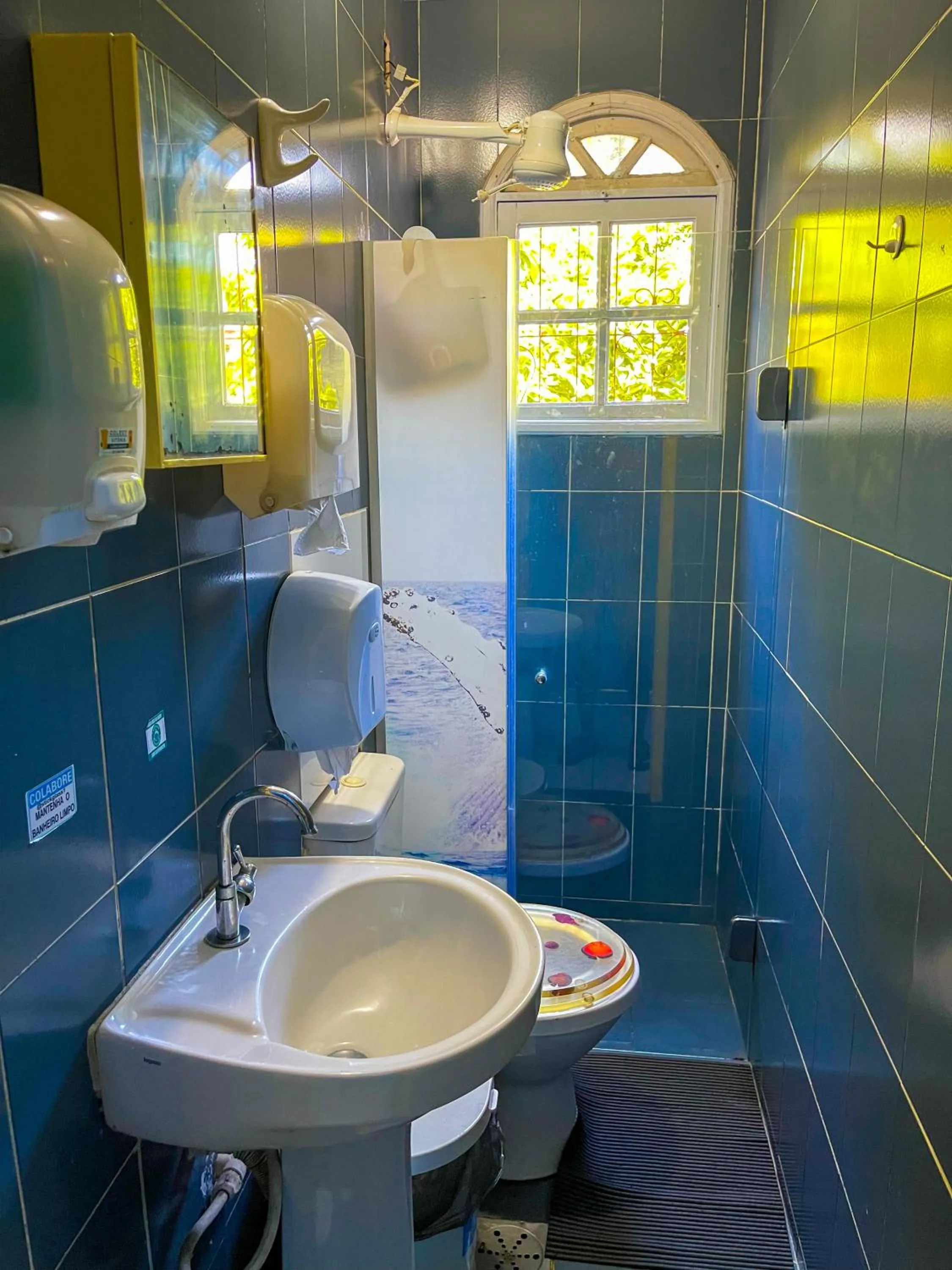 Shower in Onça da Praia Hostel