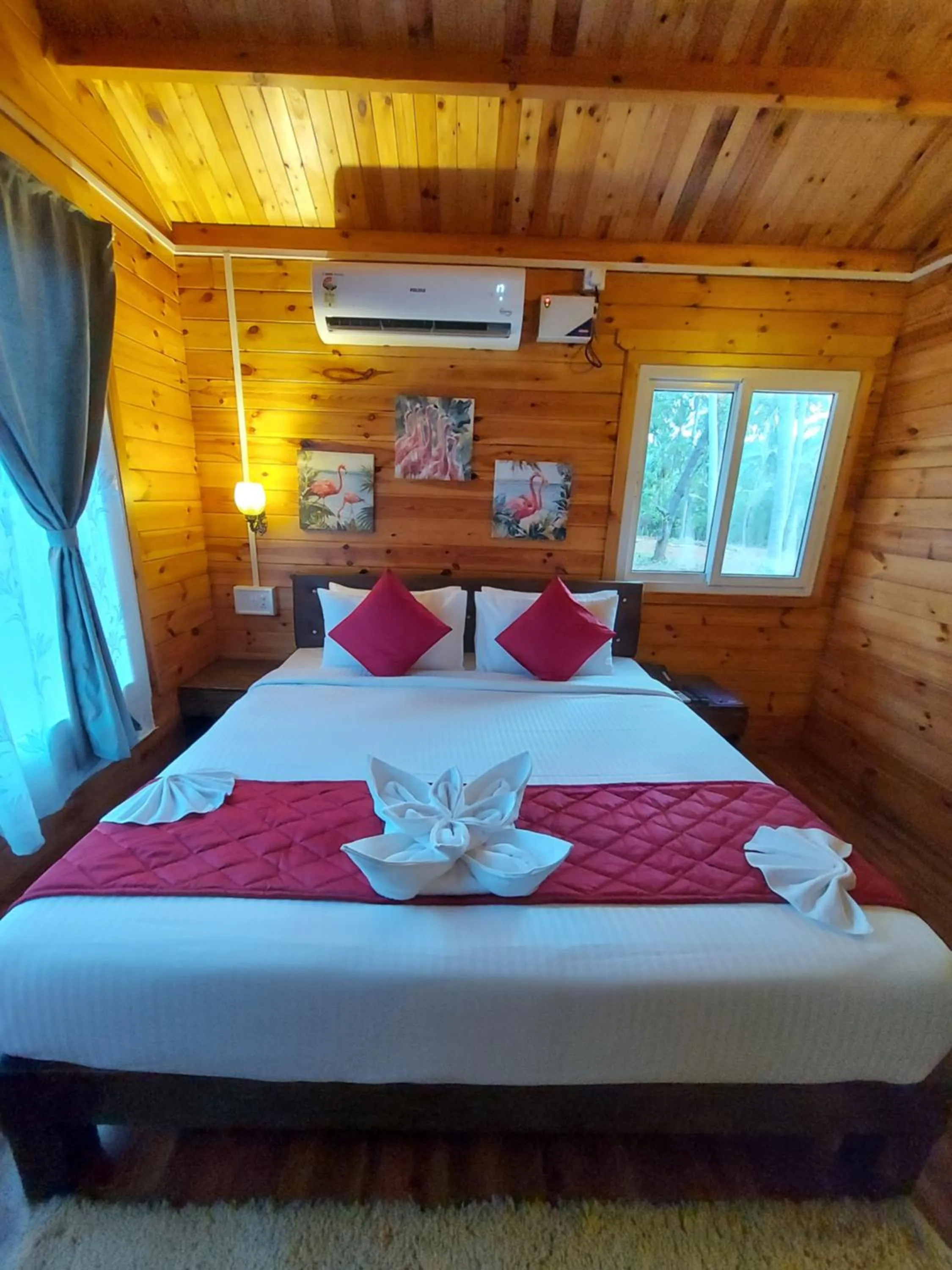 Bed in Adhvasaha Beach Spa Resort