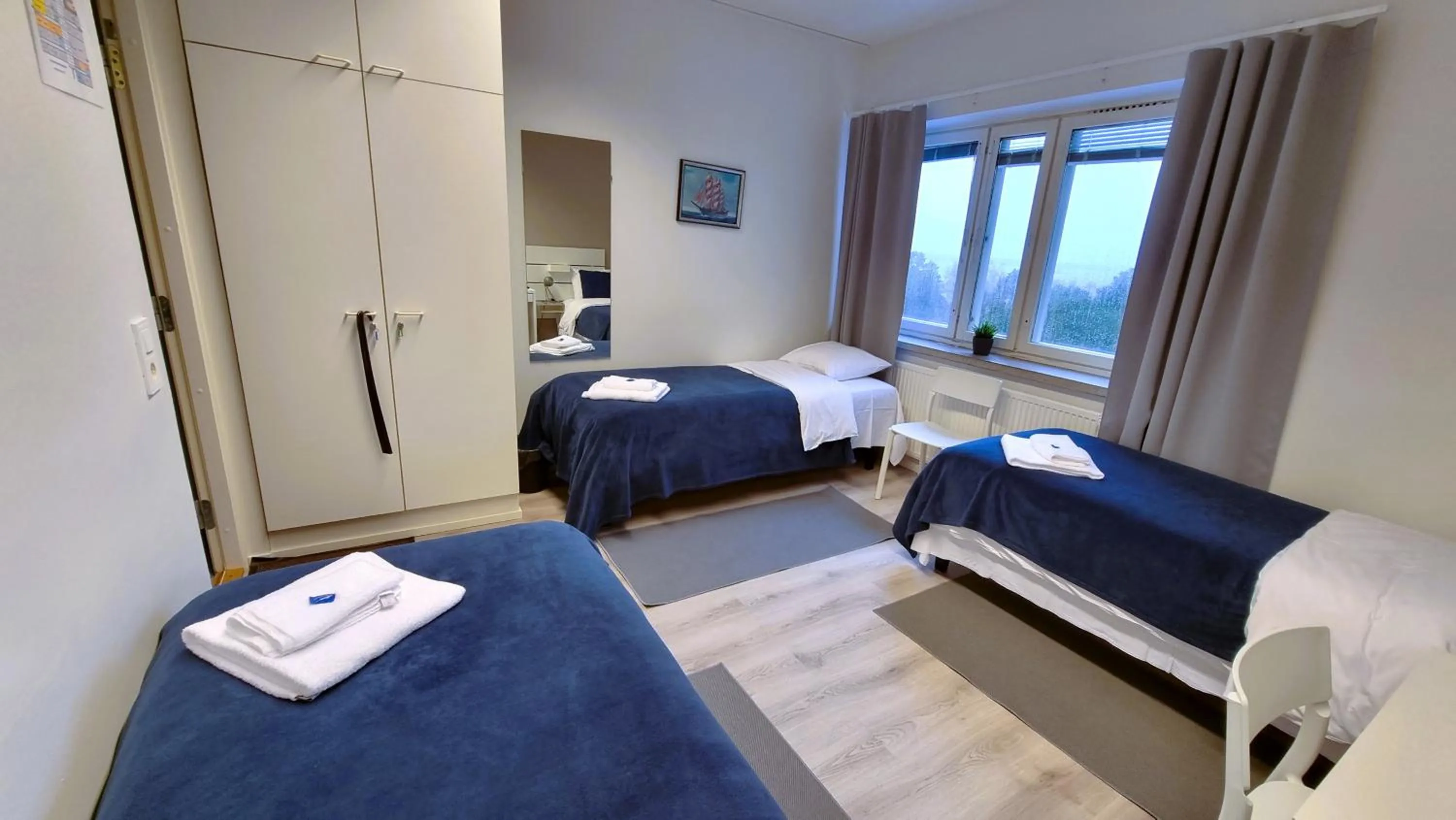 Bedroom, Bed in Vanha-Merivartioasema