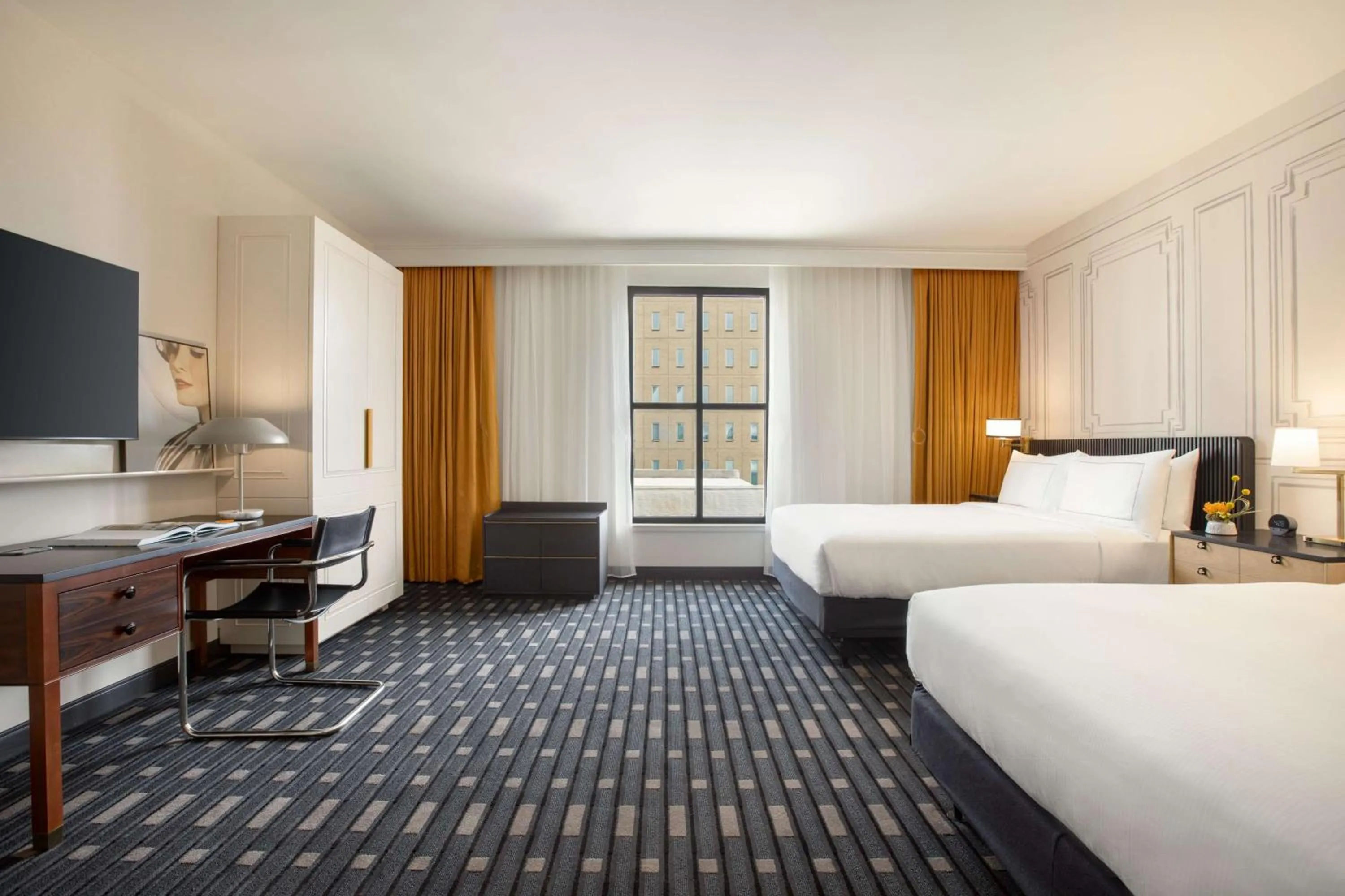 Bedroom, Bed in 106 Jefferson Huntsville, Curio Collection by Hilton