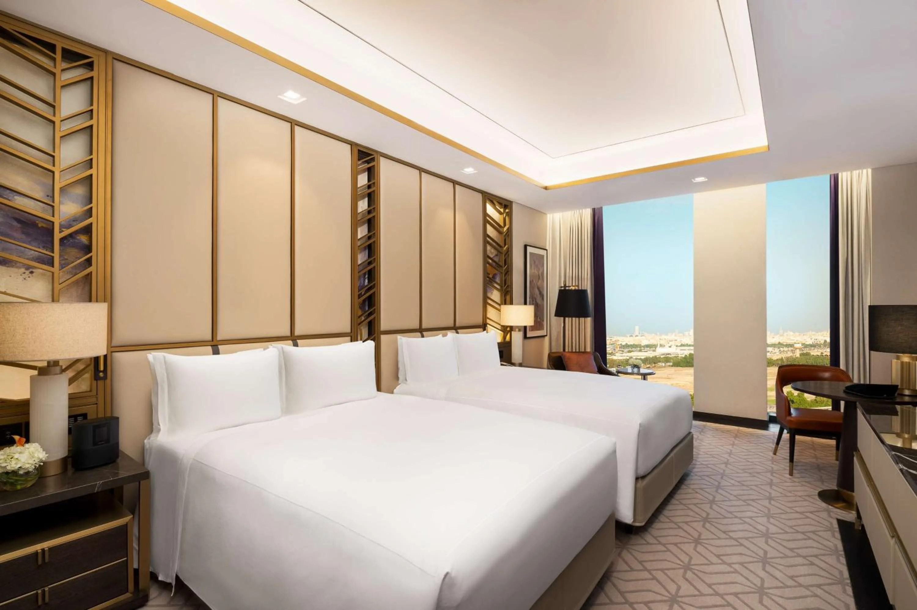 Living room, Bed in Waldorf Astoria Kuwait