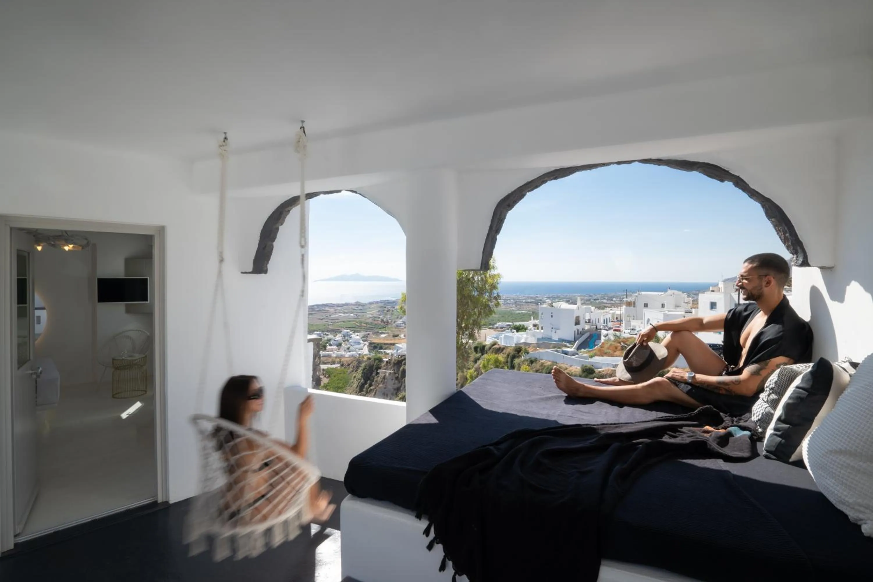 Natural landscape in Canyon Santorini