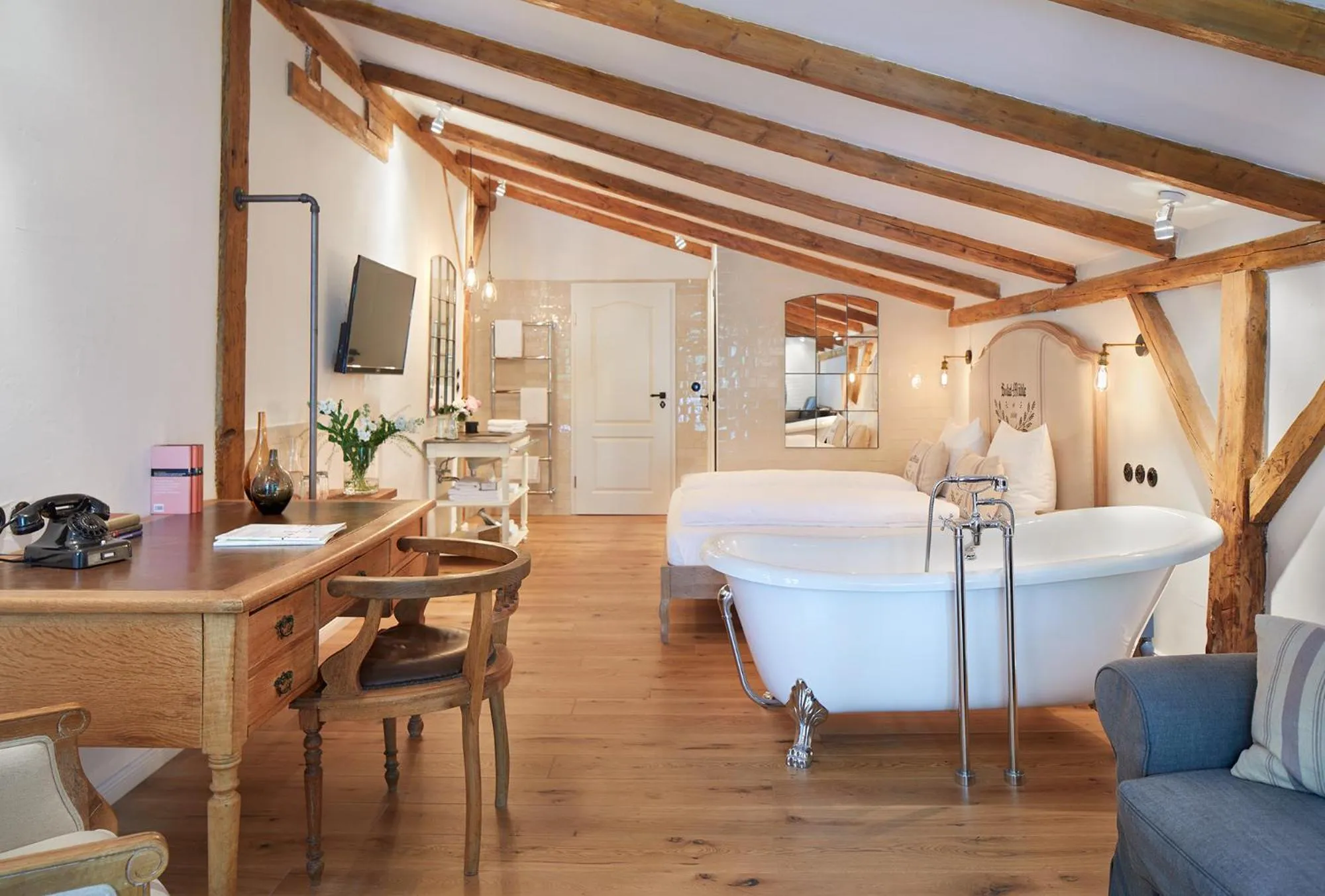 Bathroom, Bed in Bokel-Mühle am See