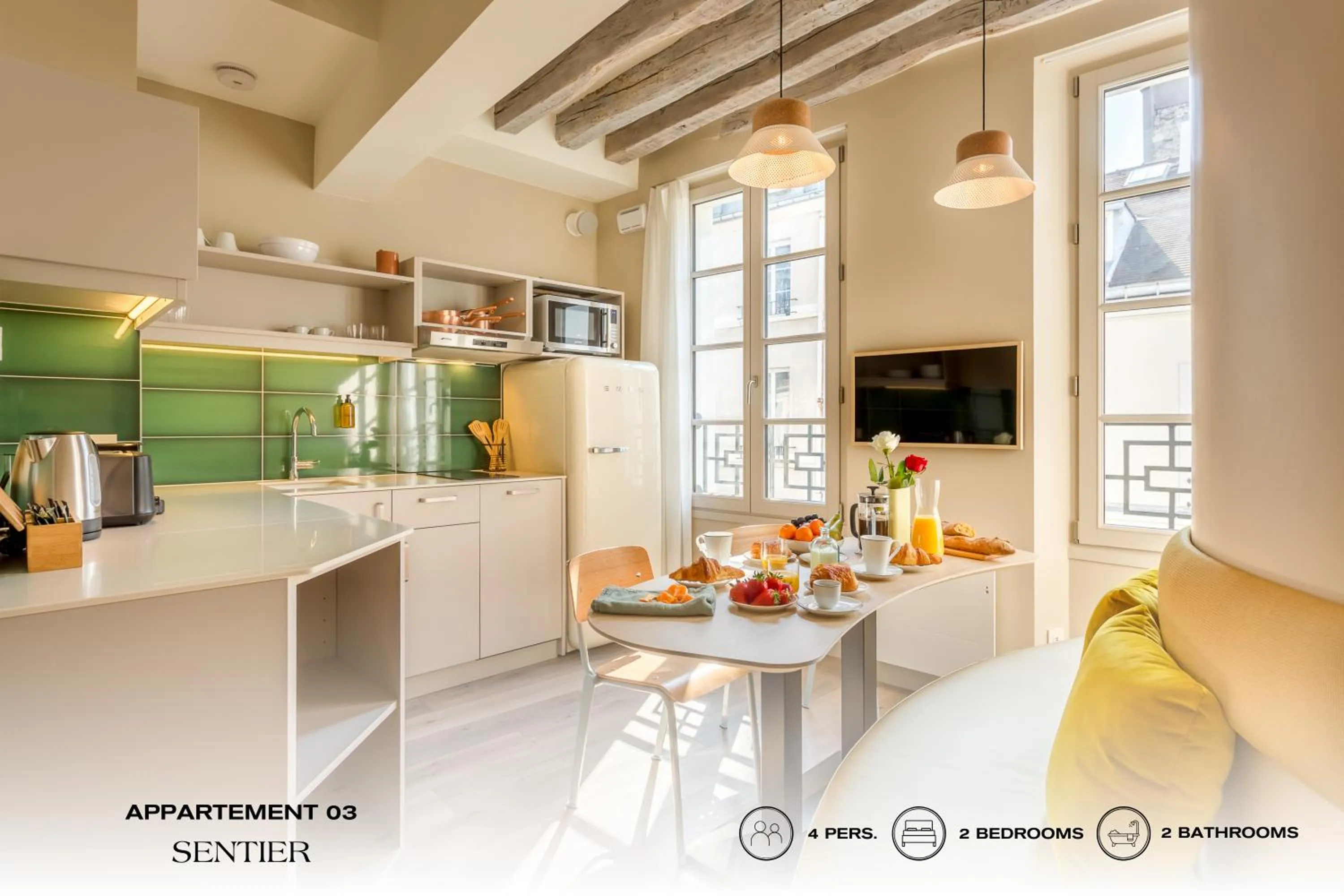Kitchen or kitchenette in Beauquartier - Sentier