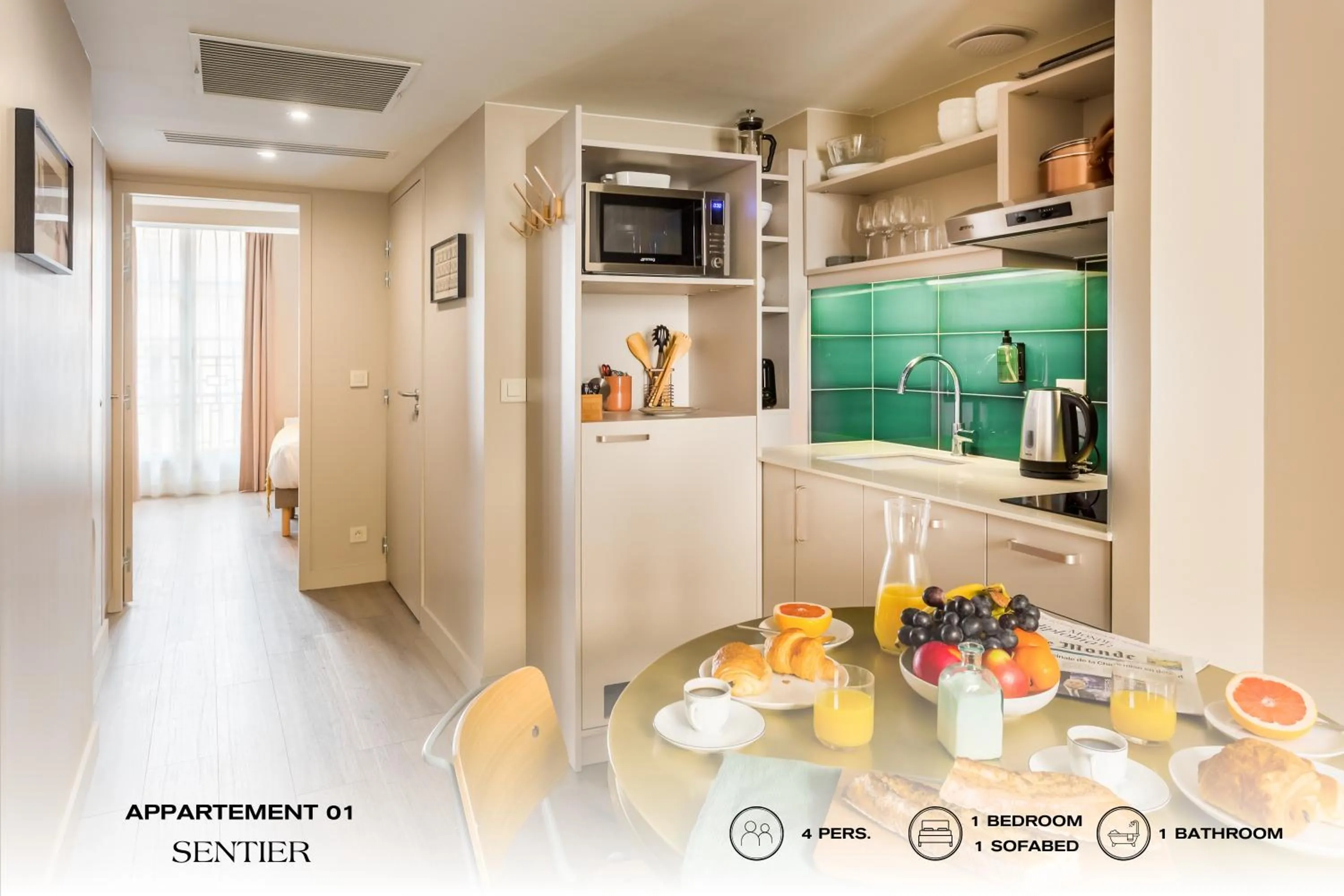 Kitchen or kitchenette in Beauquartier - Sentier