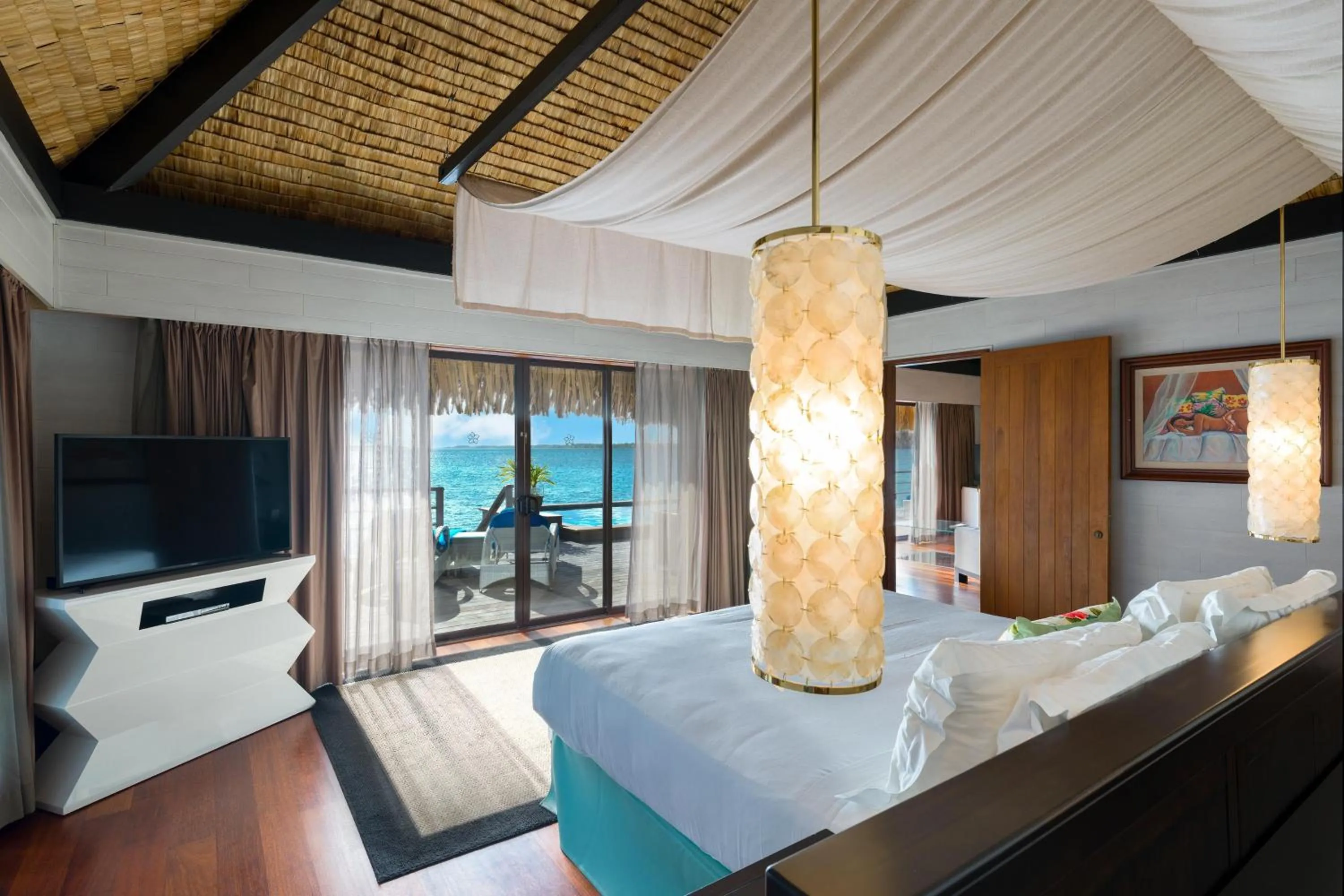 Bedroom, Bed in The St. Regis Bora Bora Resort