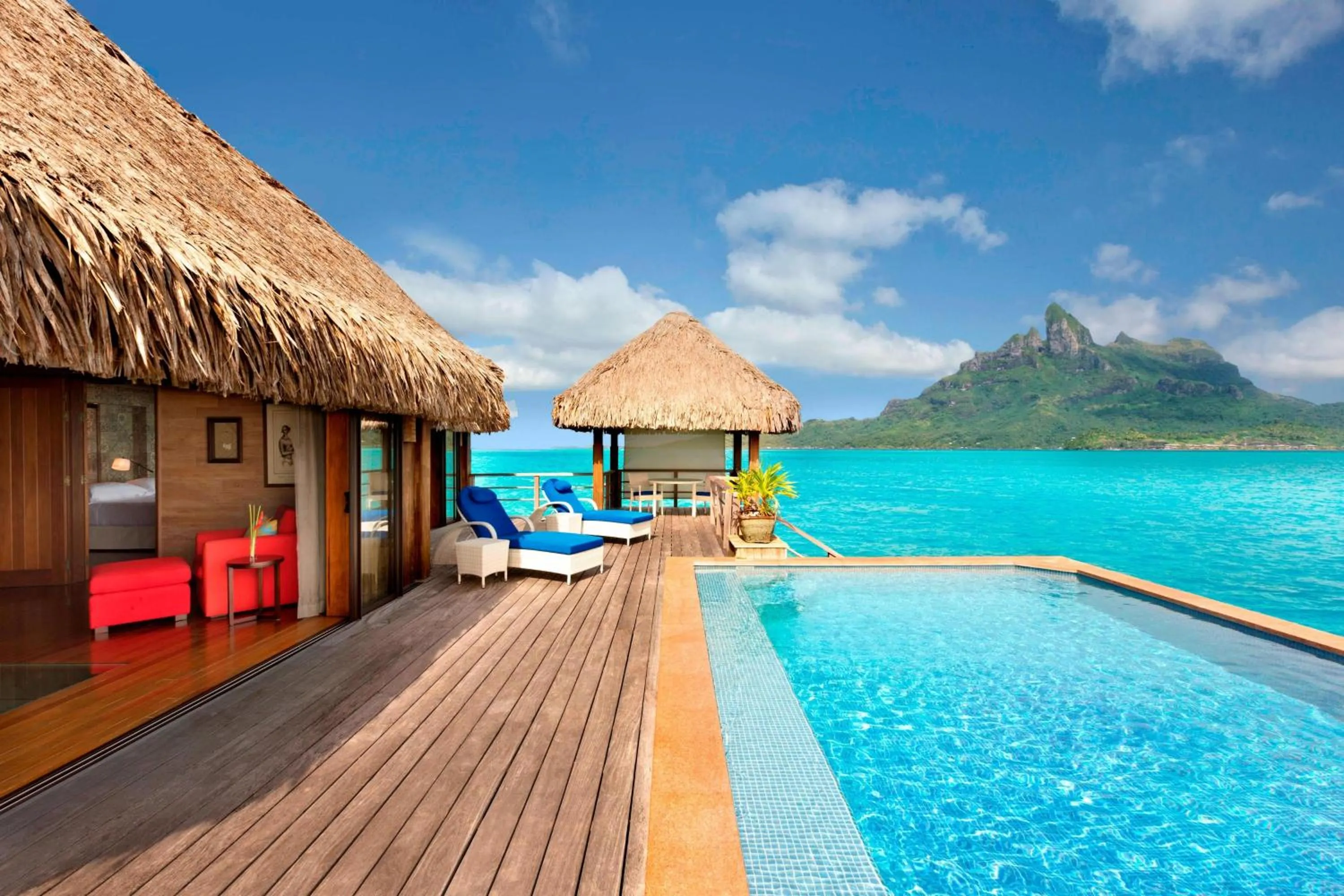 Swimming pool in The St. Regis Bora Bora Resort