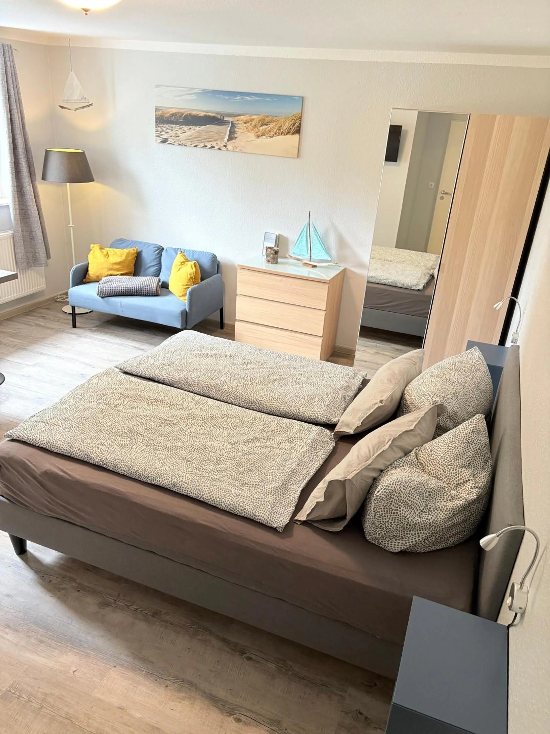 Bed in Haus Ferienglück Sauna im Haus