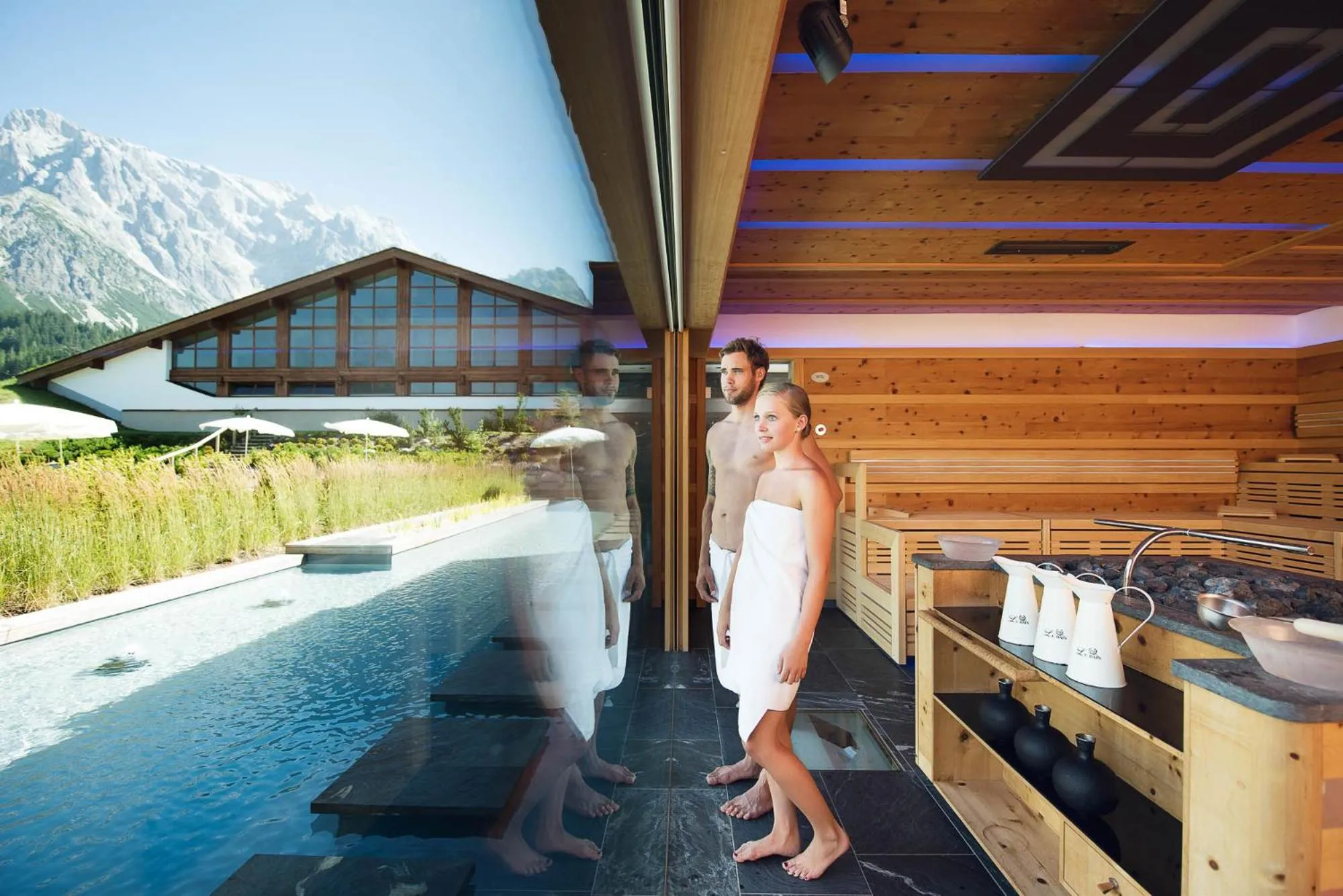 Sauna in Übergossene Alm Resort