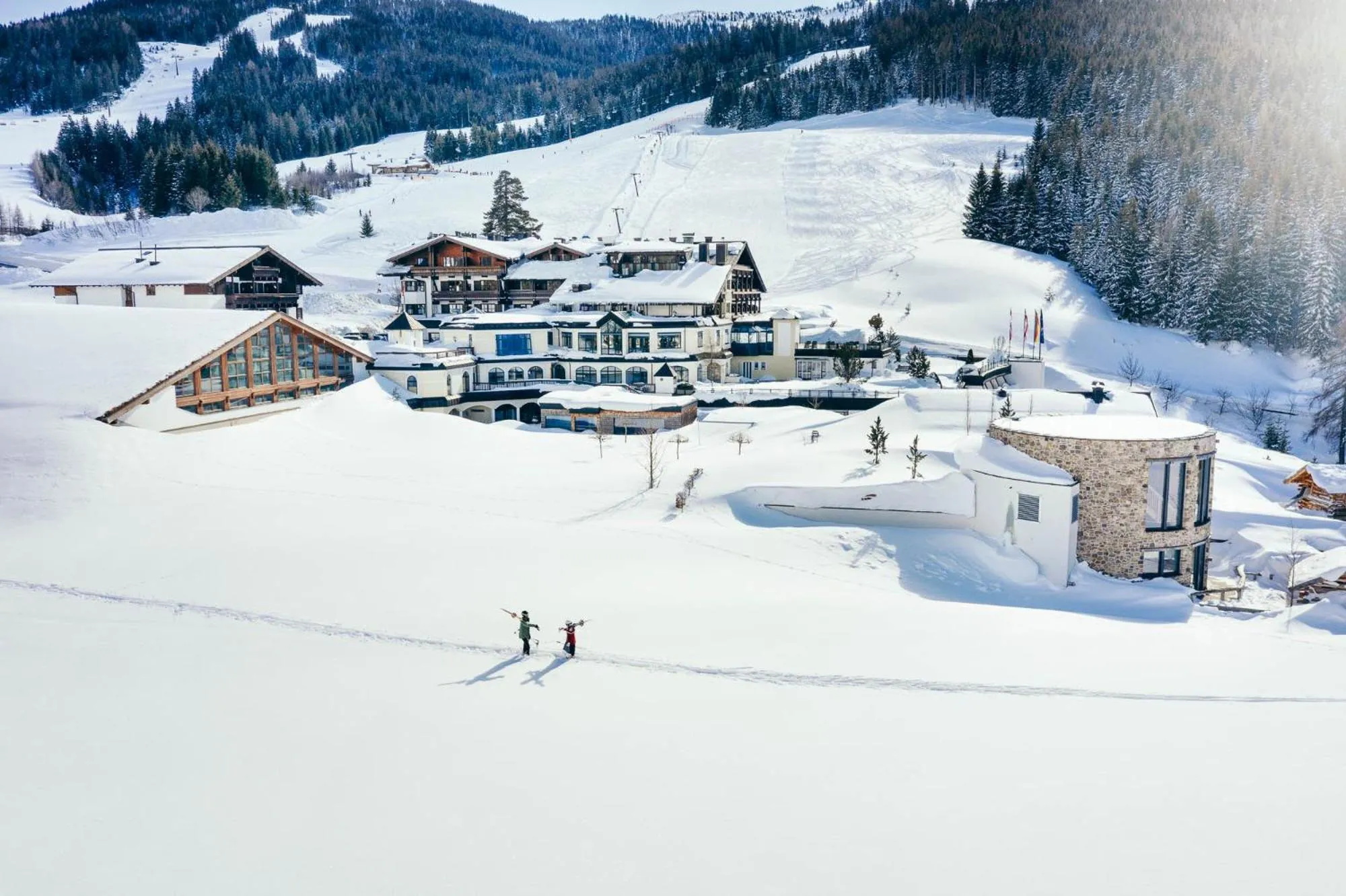 Bird's eye view in Übergossene Alm Resort