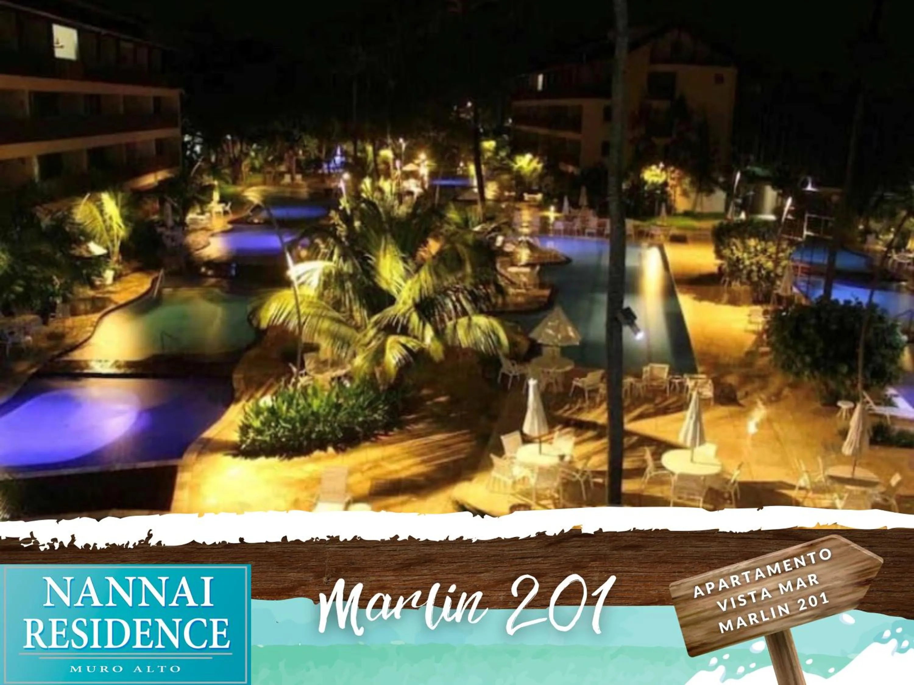 Pool view in NANNAI RESIDENCE VISTA MAR Muro alto