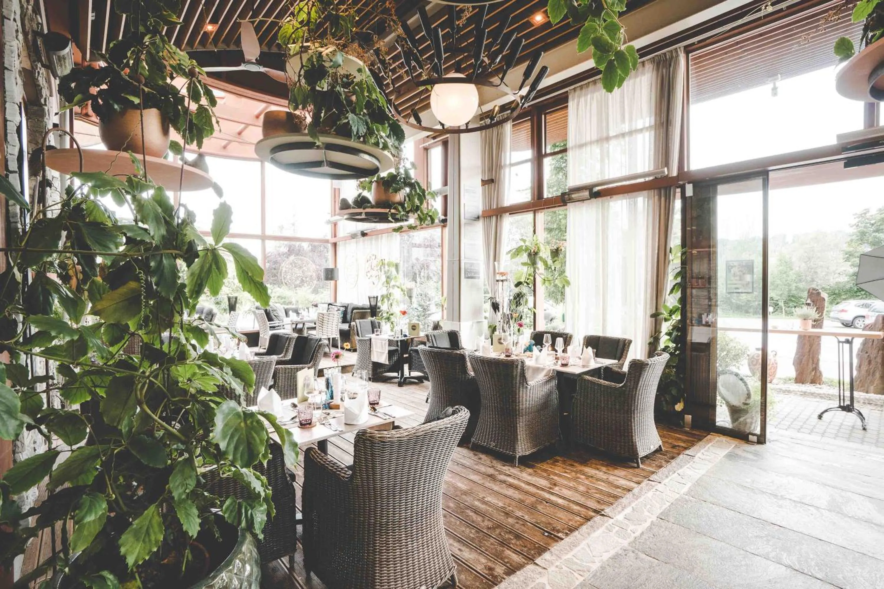 Patio in Garten-Hotel Ochensberger