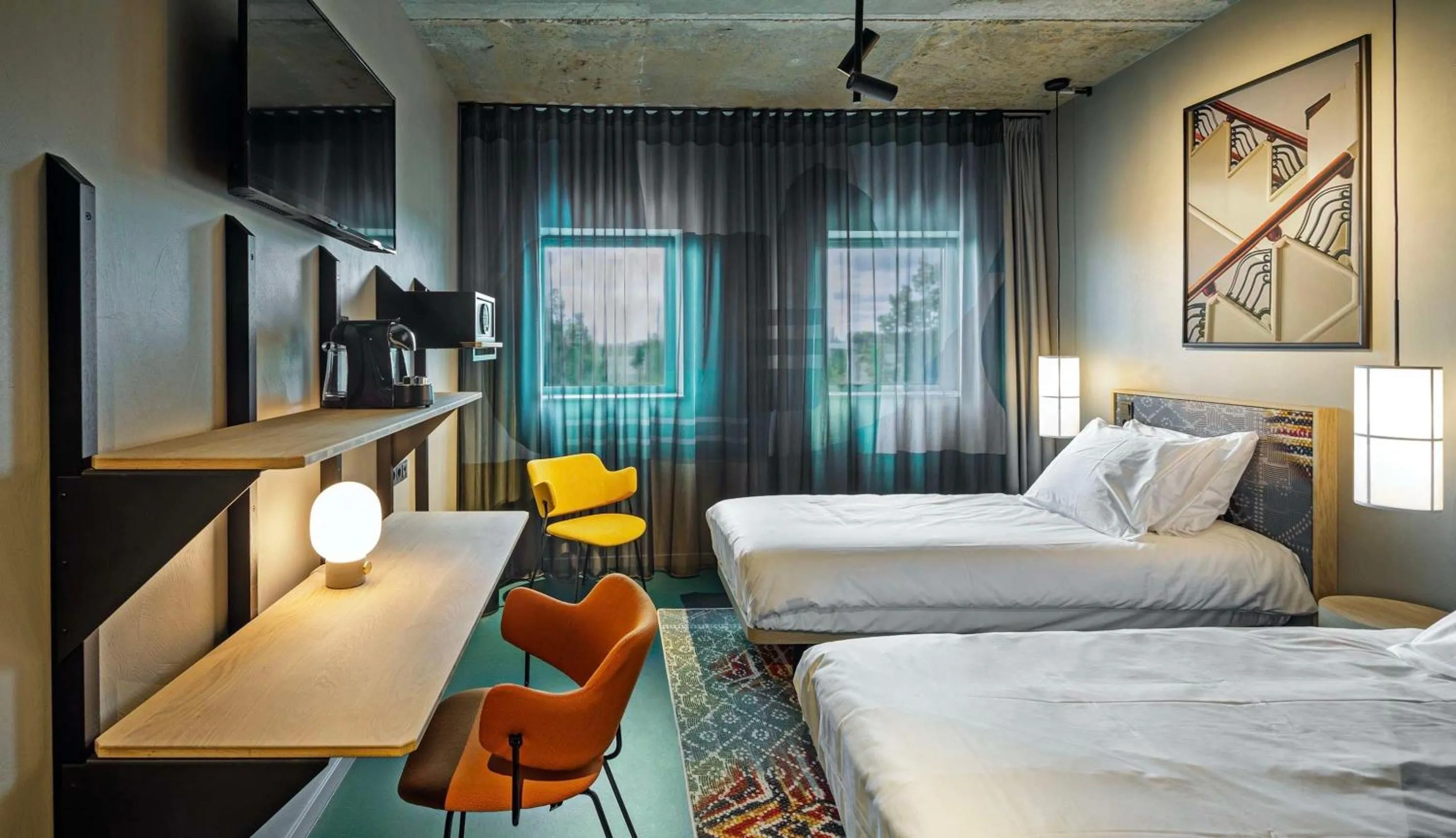 Bedroom, Bed in The Florian Amsterdam Schiphol Airport, WorldHotels Crafted