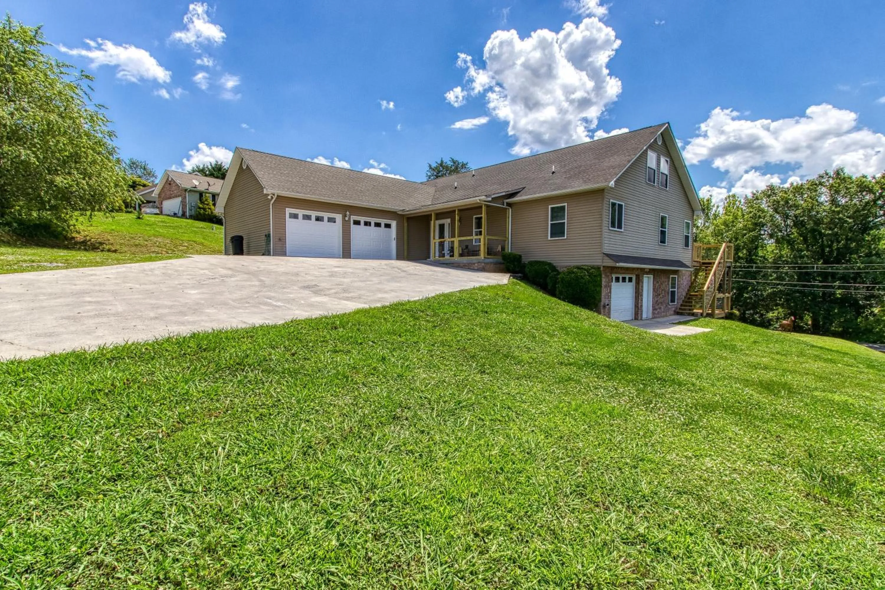 Natural landscape in Rustic River Lodge by HoneyBearCabins 7BR 6BA sleeps 21