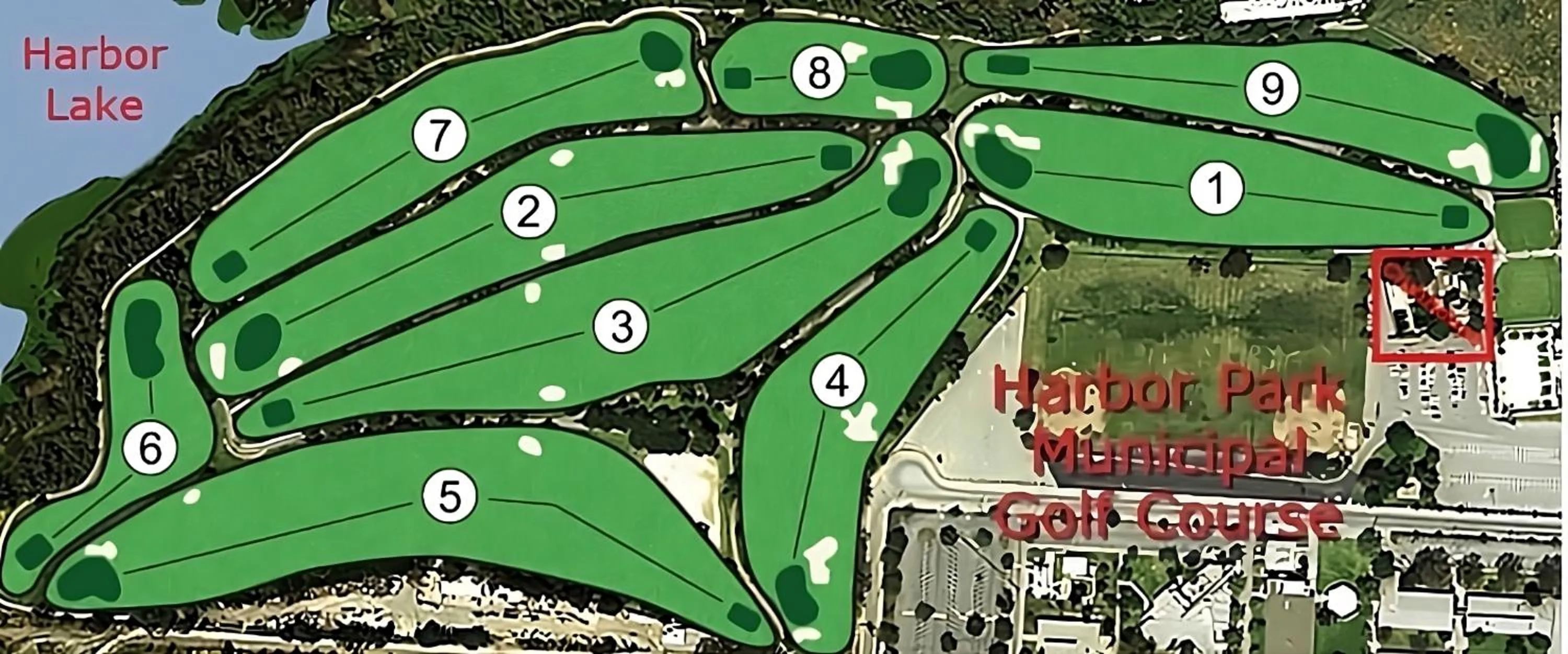 Golfcourse in Unik Motel