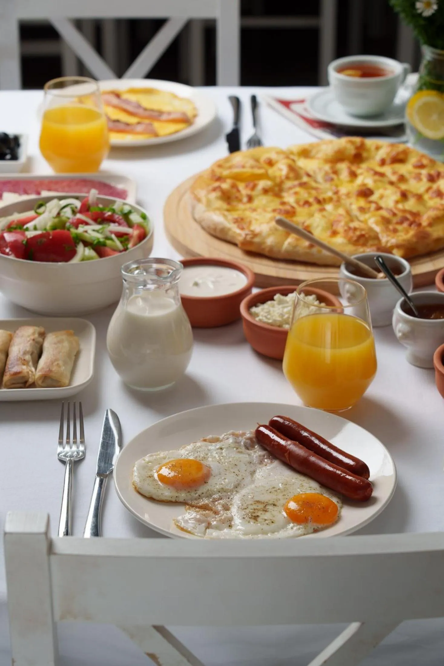 Food and drinks in Eleven Inn Tbilisi