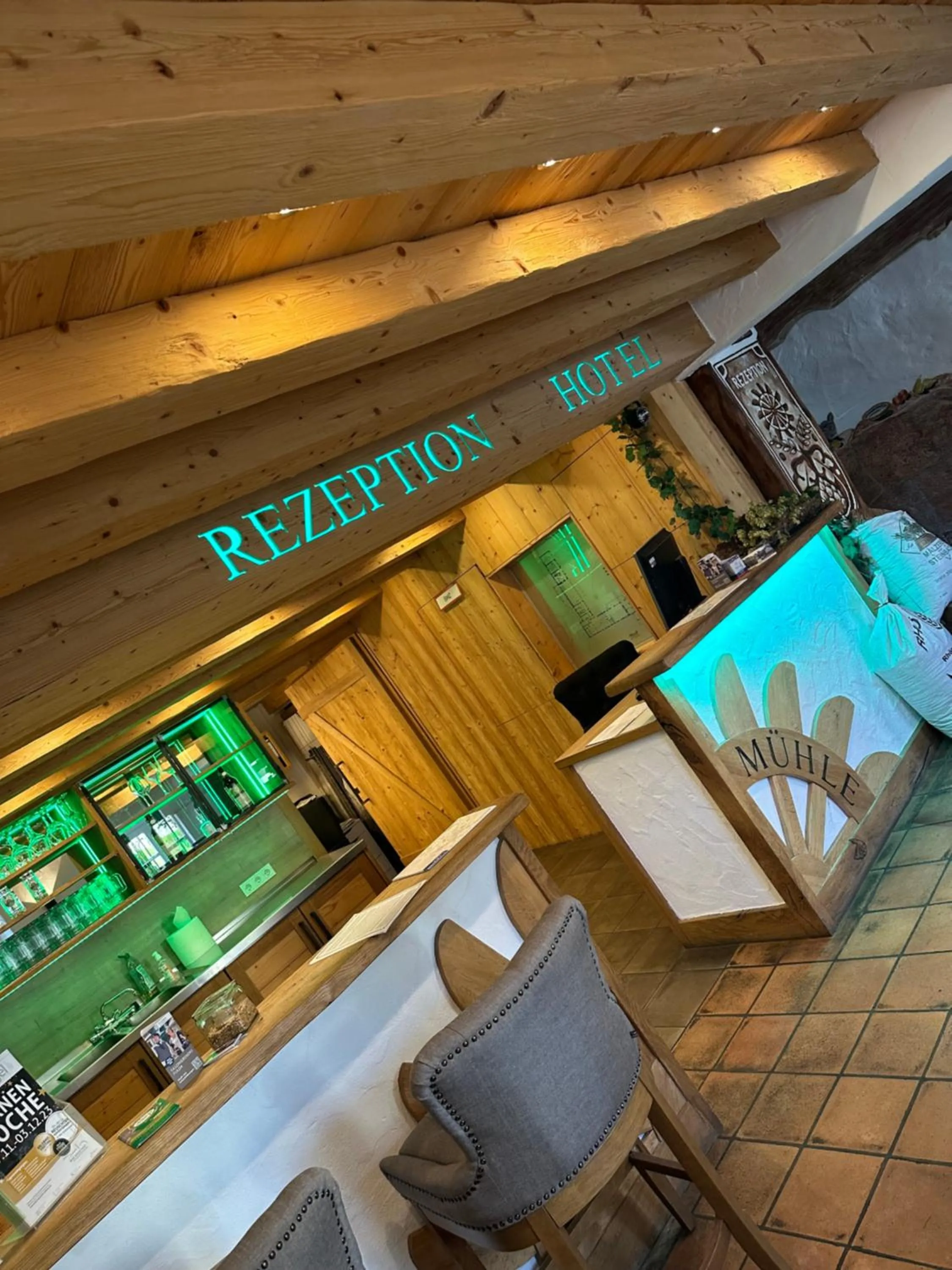 Lobby or reception in Hotel Brauhaus Wiesenmühle