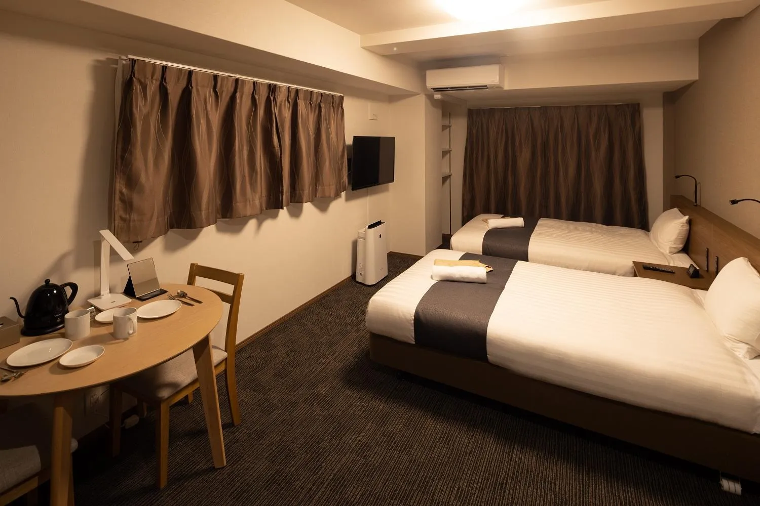 Photo of the whole room, Bed in Coruscant Hotel NagasakiekiⅢ