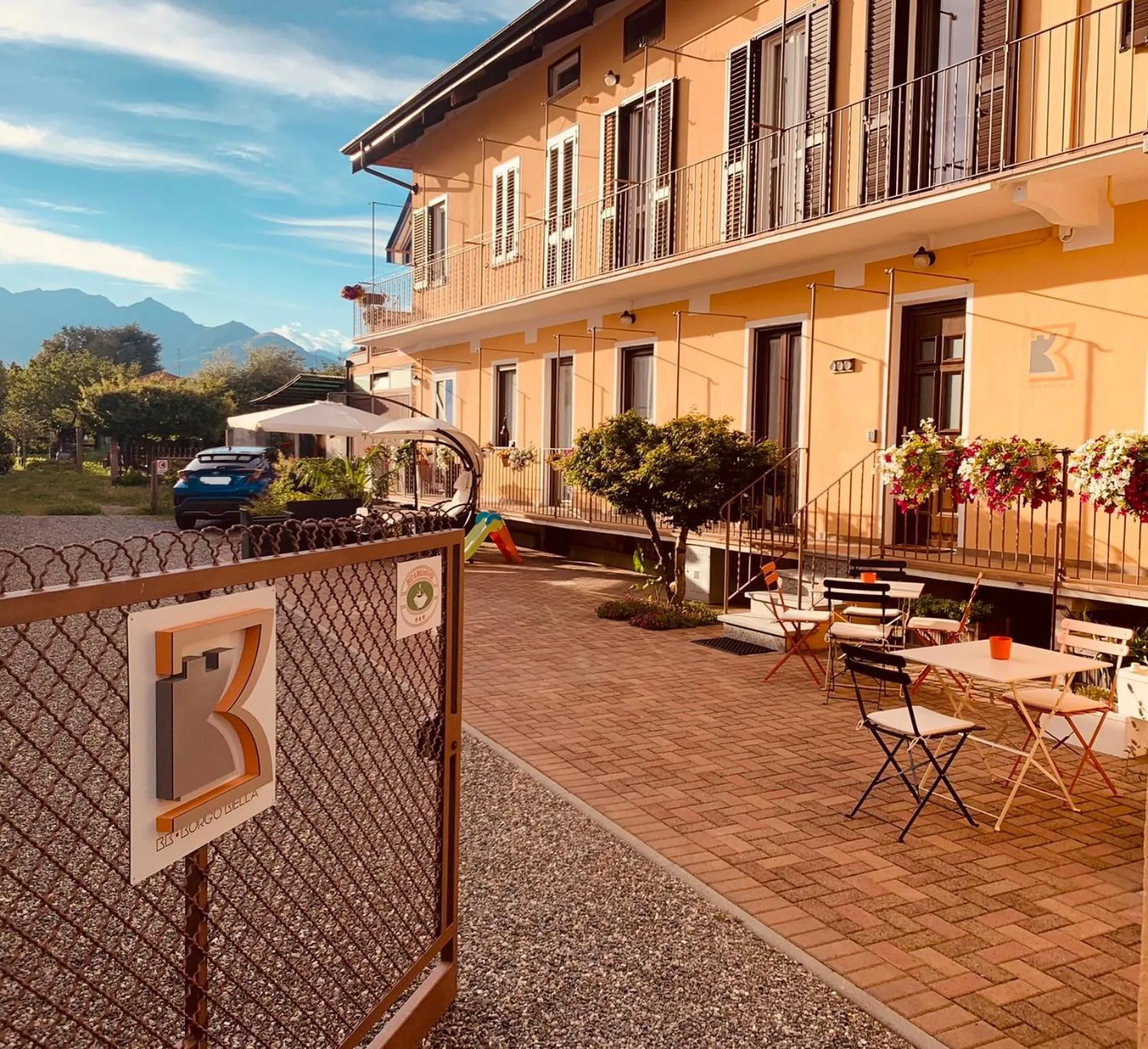 Inner courtyard view in BB Borgo Biella