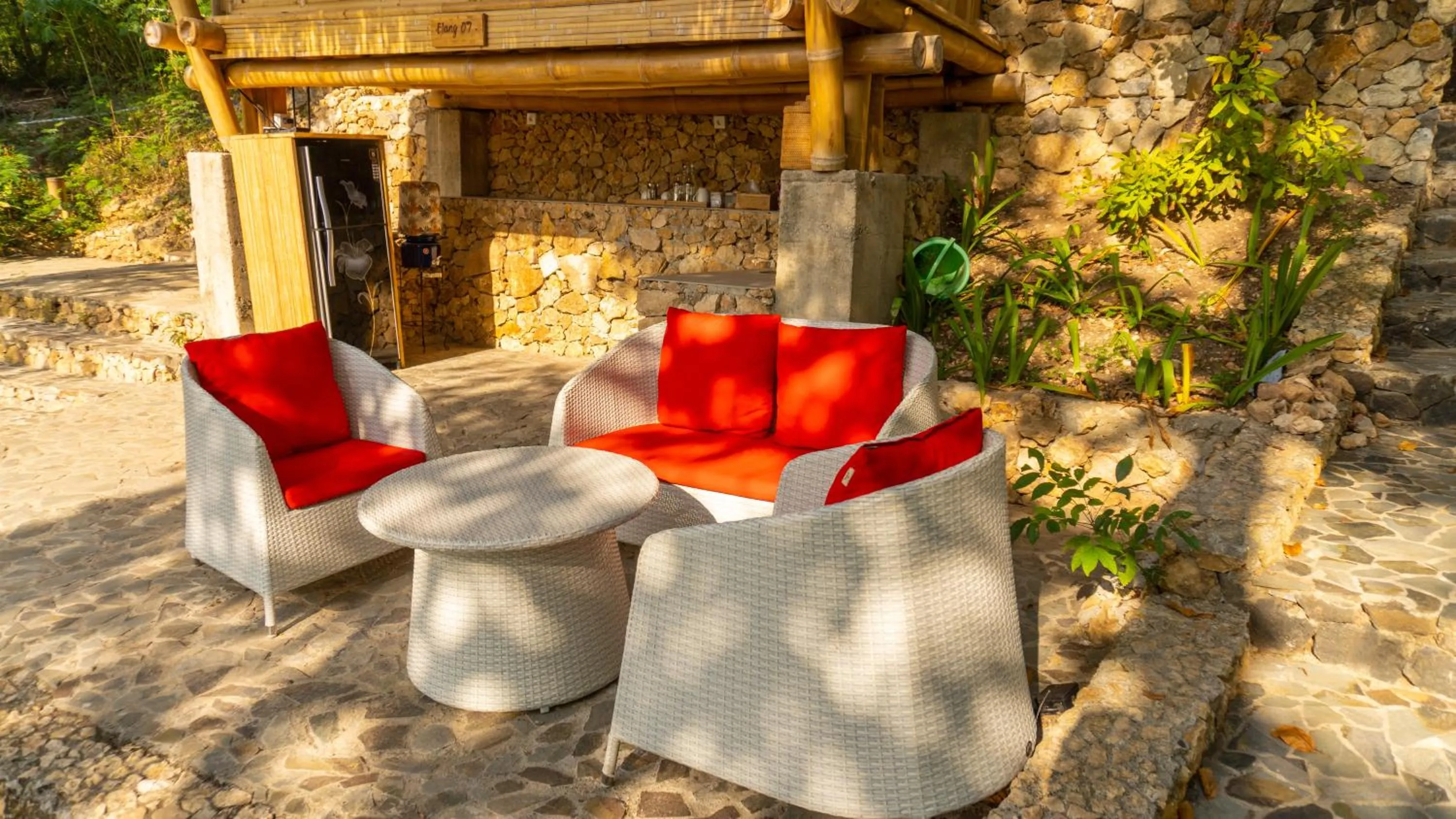 Balcony/Terrace in Elang Hillside Bamboo Villas