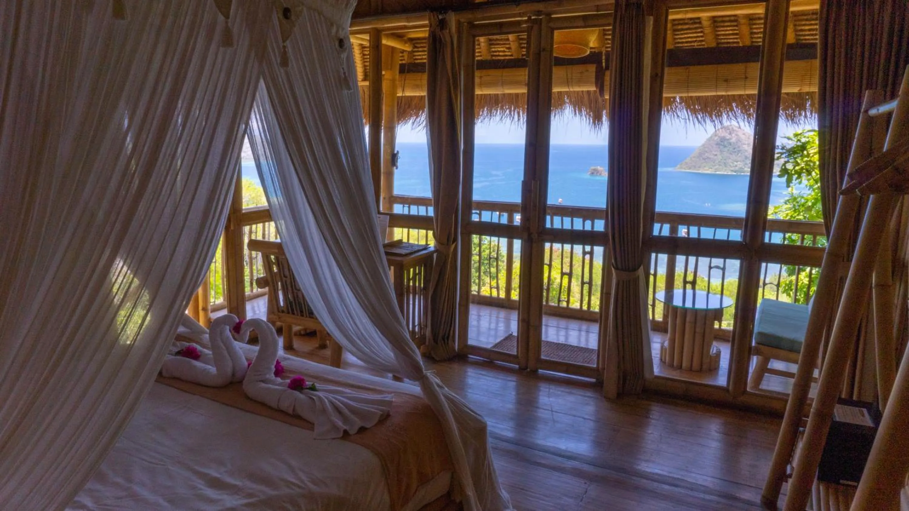 View (from property/room), Bed in Elang Hillside Bamboo Villas