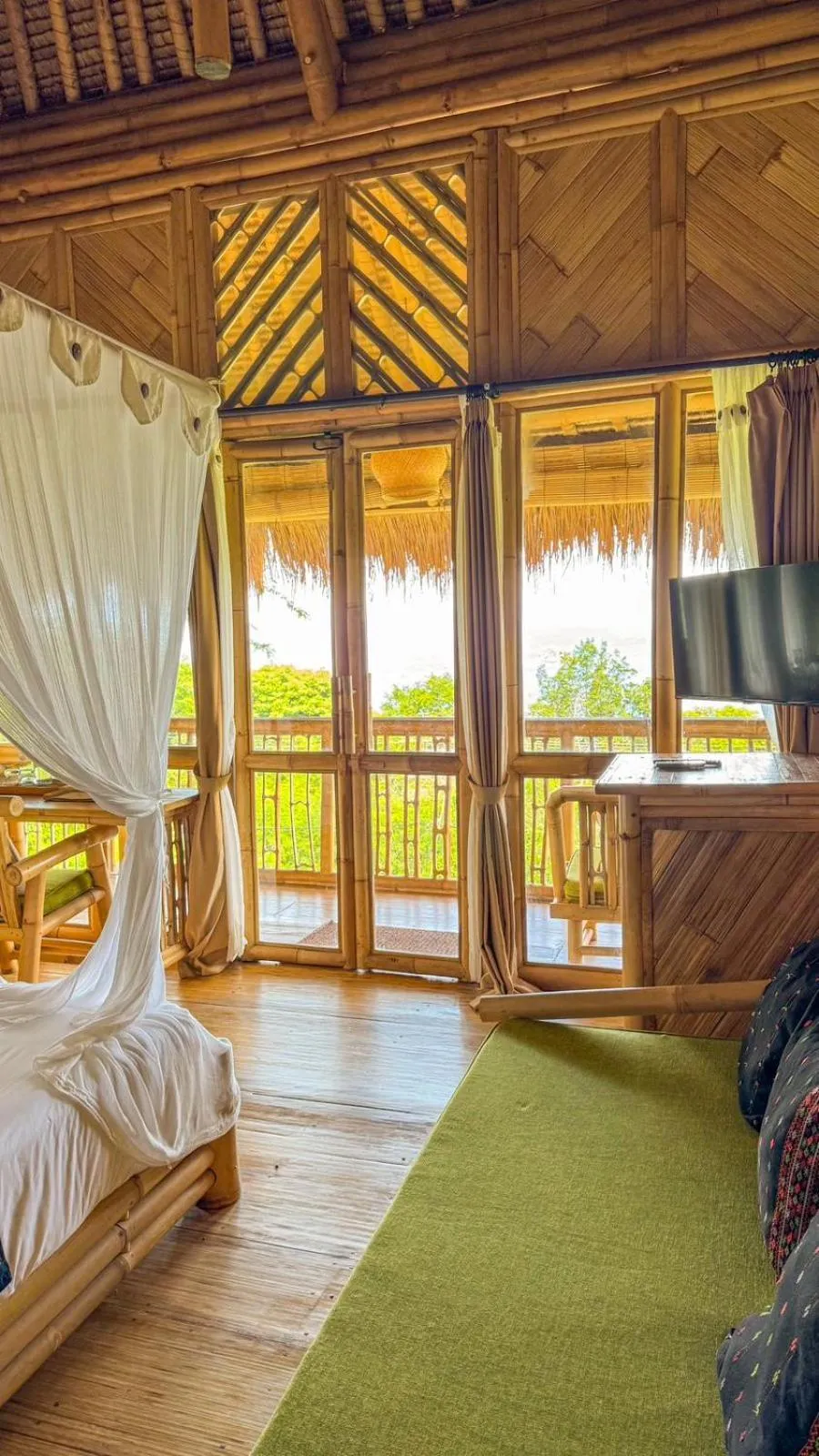 View (from property/room), Bed in Elang Hillside Bamboo Villas