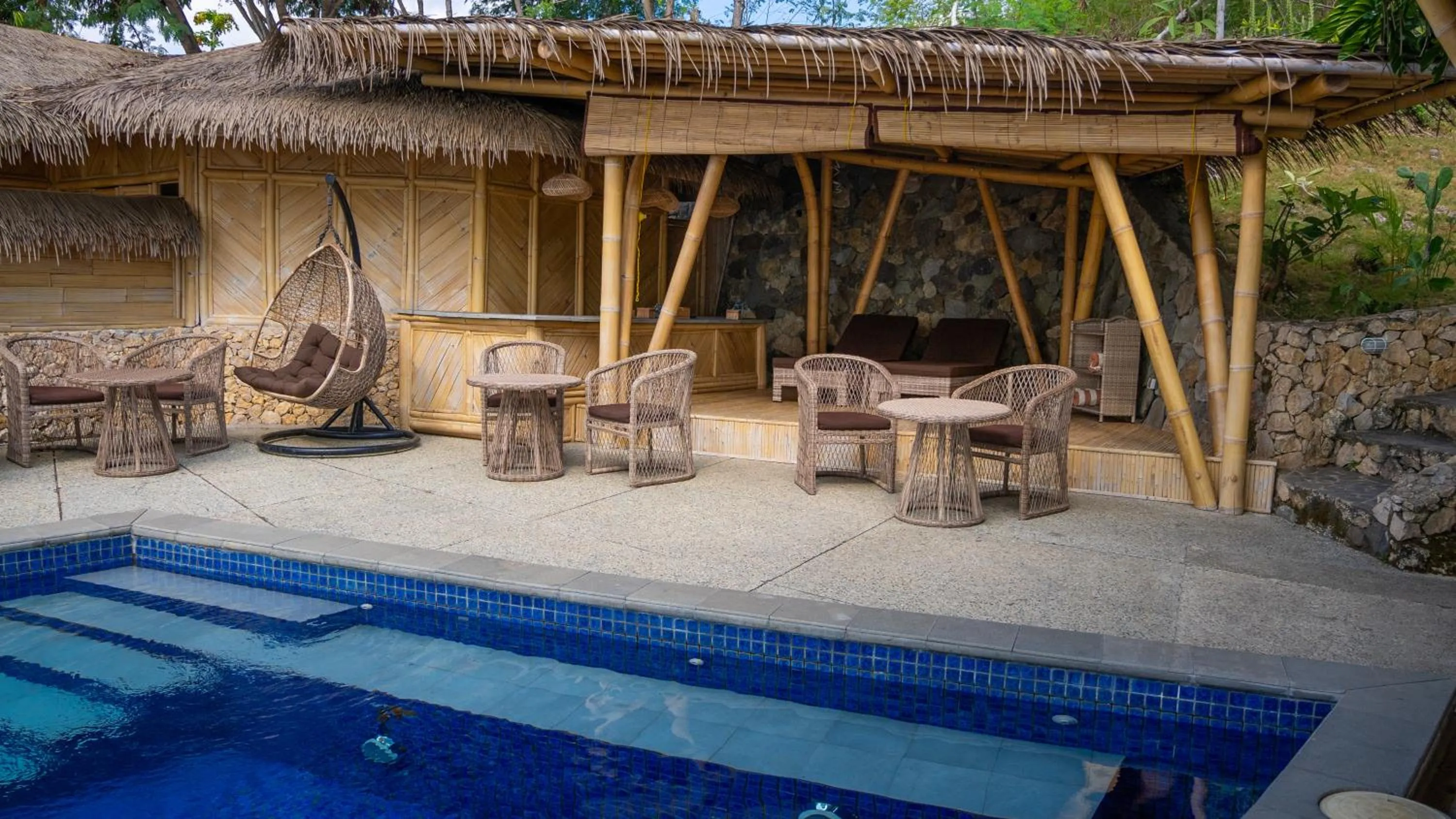Swimming pool in Elang Hillside Bamboo Villas