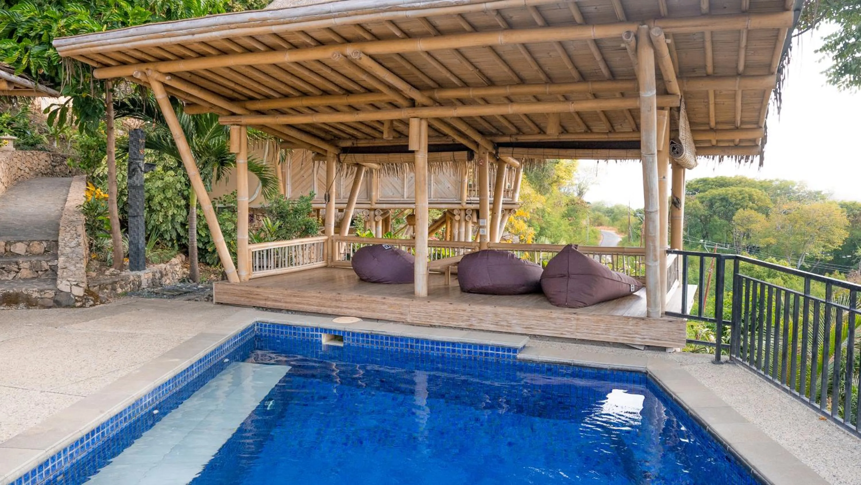 Swimming pool in Elang Hillside Bamboo Villas