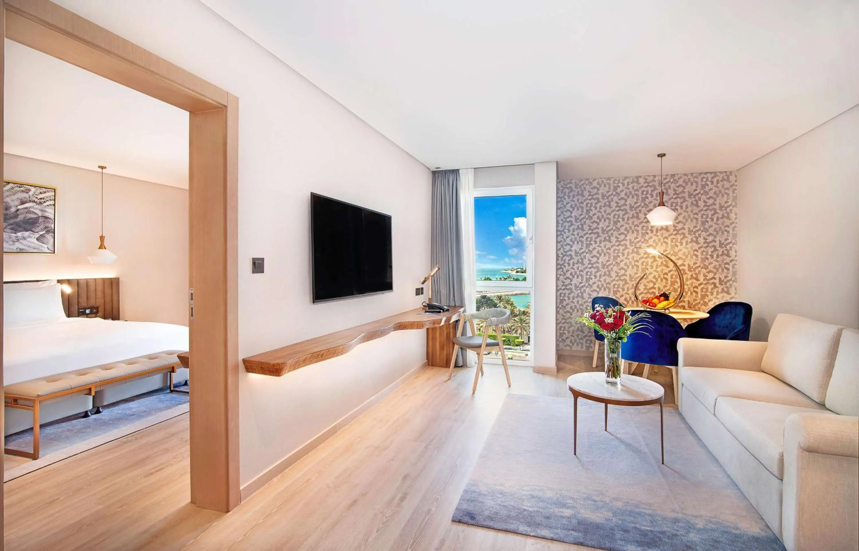 Photo of the whole room, Bed in Radisson Blu Hotel & Resort, Abu Dhabi Corniche