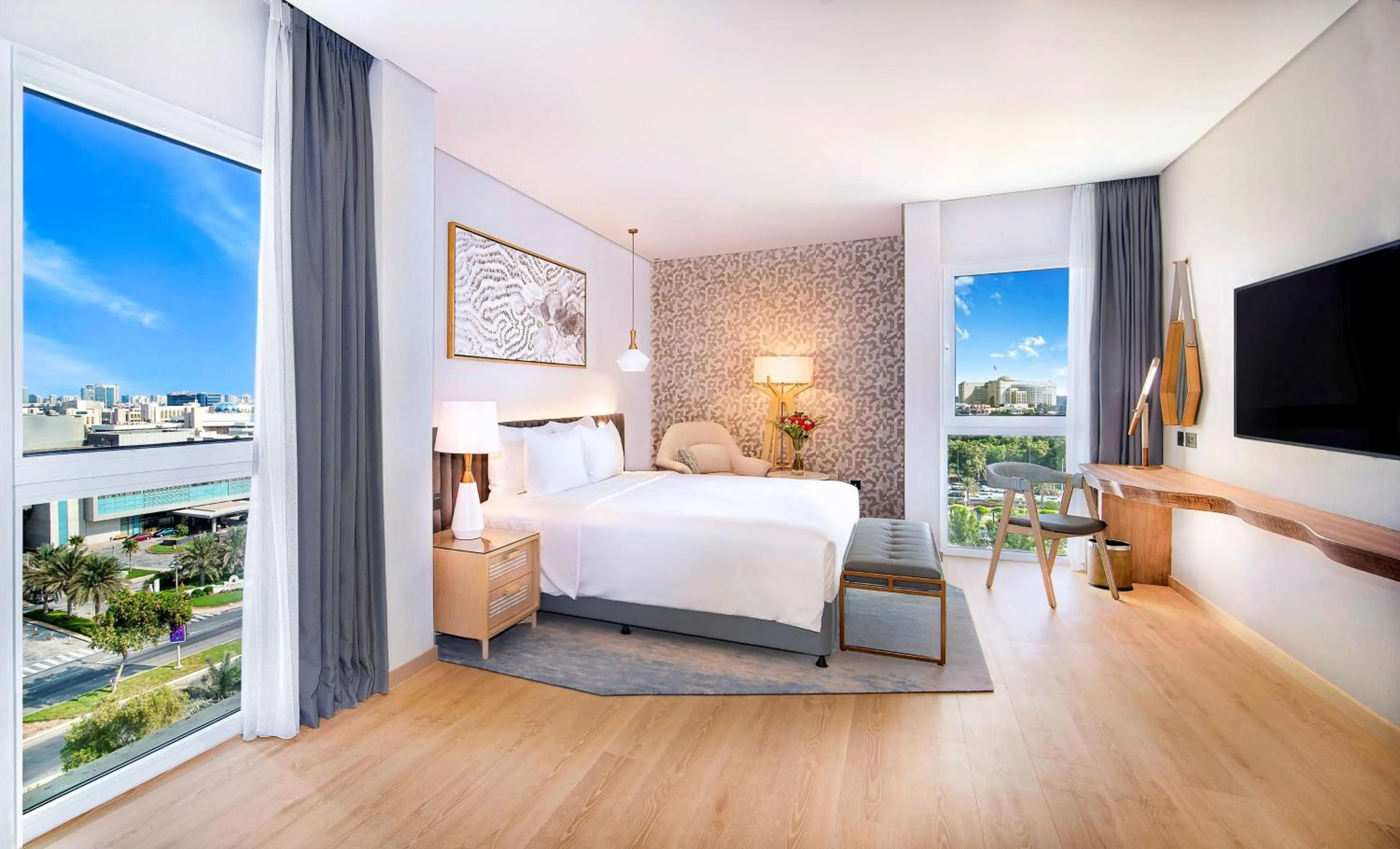 Photo of the whole room, Bed in Radisson Blu Hotel & Resort, Abu Dhabi Corniche