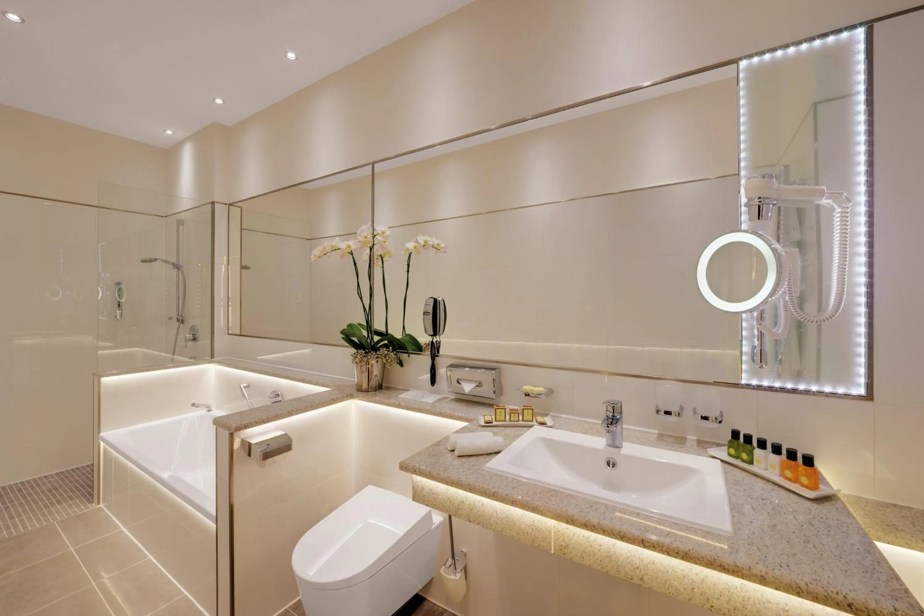 Bathroom in Hotel Europäischer Hof Heidelberg, Bestes Hotel Deutschlands in historischer Architektur